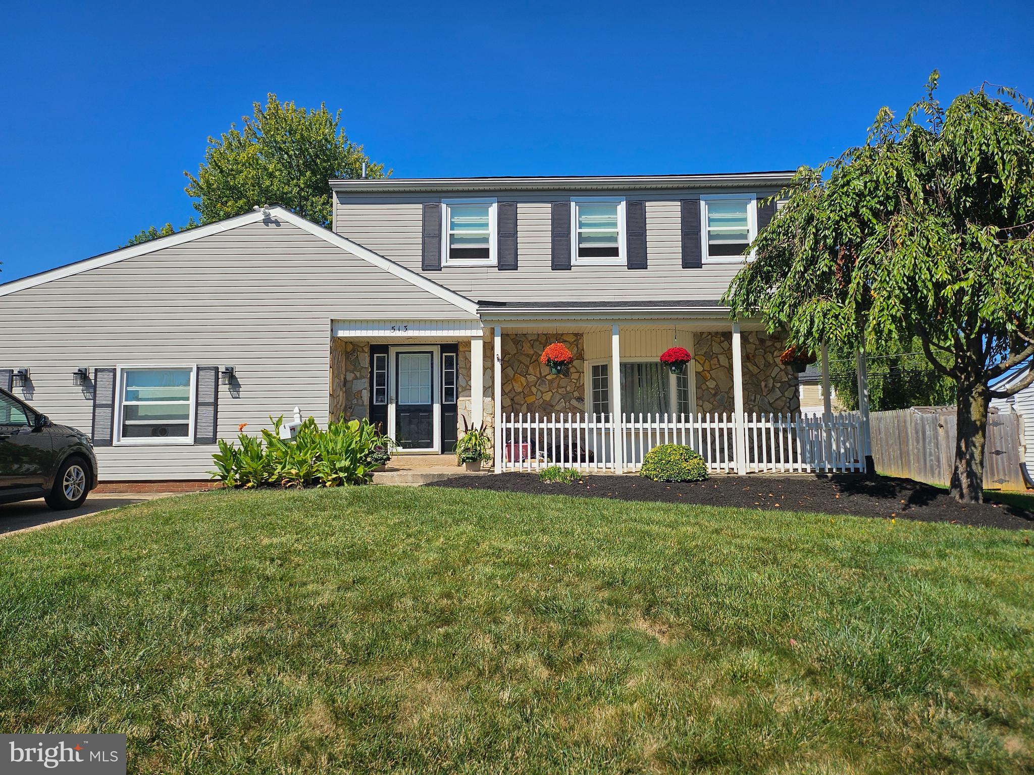 Welcome to 513 Valmore Rd in the beautiful Drexelwood section of Fairless Hills! This home offers a large front porch with beautiful, well-kept landscaping! Walk in through the front door to an updated foyer and new flooring that flows into the open-concept kitchen! Off the kitchen is a dining room and a warm family room with a propane fireplace for your cozy winter nights! The living room is beautiful with custom-built-in shelving and lighting. Upstairs, there are four spacious bedrooms and two full baths. Master bath is unfinished, bring your vision! New washer and dryer located off the hallway, off the steps, for your convenience. A bonus room is on the first floor and is very spacious, with a full bath and access to the outside. There's so much more! This home has a beautiful in-ground pool and a fenced, private yard! The pool is an Anthony Sylvan cement pool and has been refinished! A patio and yard perfect for entertaining! The new Amish built a shed for storage. Newer windows, roof, HVAC, central air, tankless water heater! A whole-house generator is included as well! Full basement for extra storage! Walk through the attic as well! Close to all major roadways!