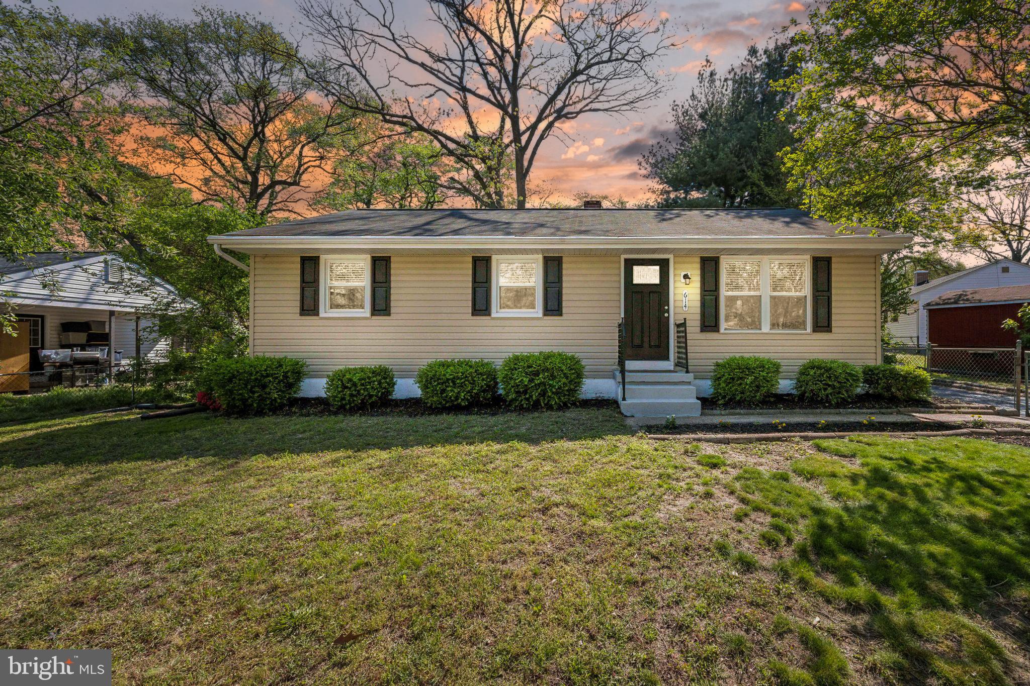 Renovated. Spacious. Full of Light. Fenced Front & Back Yards. Driveway. Basement Retreat.

From the moment you pull up to 614 Newfield Road, you’ll feel it, this is home. Set on a street with side walks and a fully fenced front and backyard, this renovated single-family home offers the space, flexibility, and charm you’ve been waiting for.

Step inside to a sun-filled main level where custom trim work and warm refinished hardwood floors lead you through a bright and open living space. The kitchen is a showstopper, beautifully updated and positioned perfectly to be the heart of the home. Natural light pours through the windows, bouncing off off-white walls that create an airy, welcoming feel throughout.

The expanded primary bedroom gives you room to breathe and unwind, and if desired, could easily be split into two rooms, giving you the potential for three bedrooms upstairs. A second bedroom and a stylish full bath complete the main floor.

But it’s the lower level that really sets this home apart. Fully finished with well kept carpet, a third bedroom, a second full bathroom, and multiple living zones. Whether it’s movie night, a home gym, or your ideal work-from-home setup, you have room for it all. And with laundry tucked away down here too, everything just flows.

Outside, the fully fenced backyard is made for making memories. Grill out with friends, roast marshmallows at the fire pit, or just enjoy the open space. There’s even a driveway with space for multiple cars, plus street parking and sidewalks that make neighborhood strolls a breeze.

Located just minutes from shopping, dining, and commuter routes like I-97, 695, and Route 100, you’re close to everything, without losing that tucked-away, peaceful vibe.

This home has been thoughtfully updated since its renovations in 2015, with care and attention to detail that you’ll feel the second you walk through the door. Come see it for yourself, and imagine what life could look like at 614 Newfield Road.