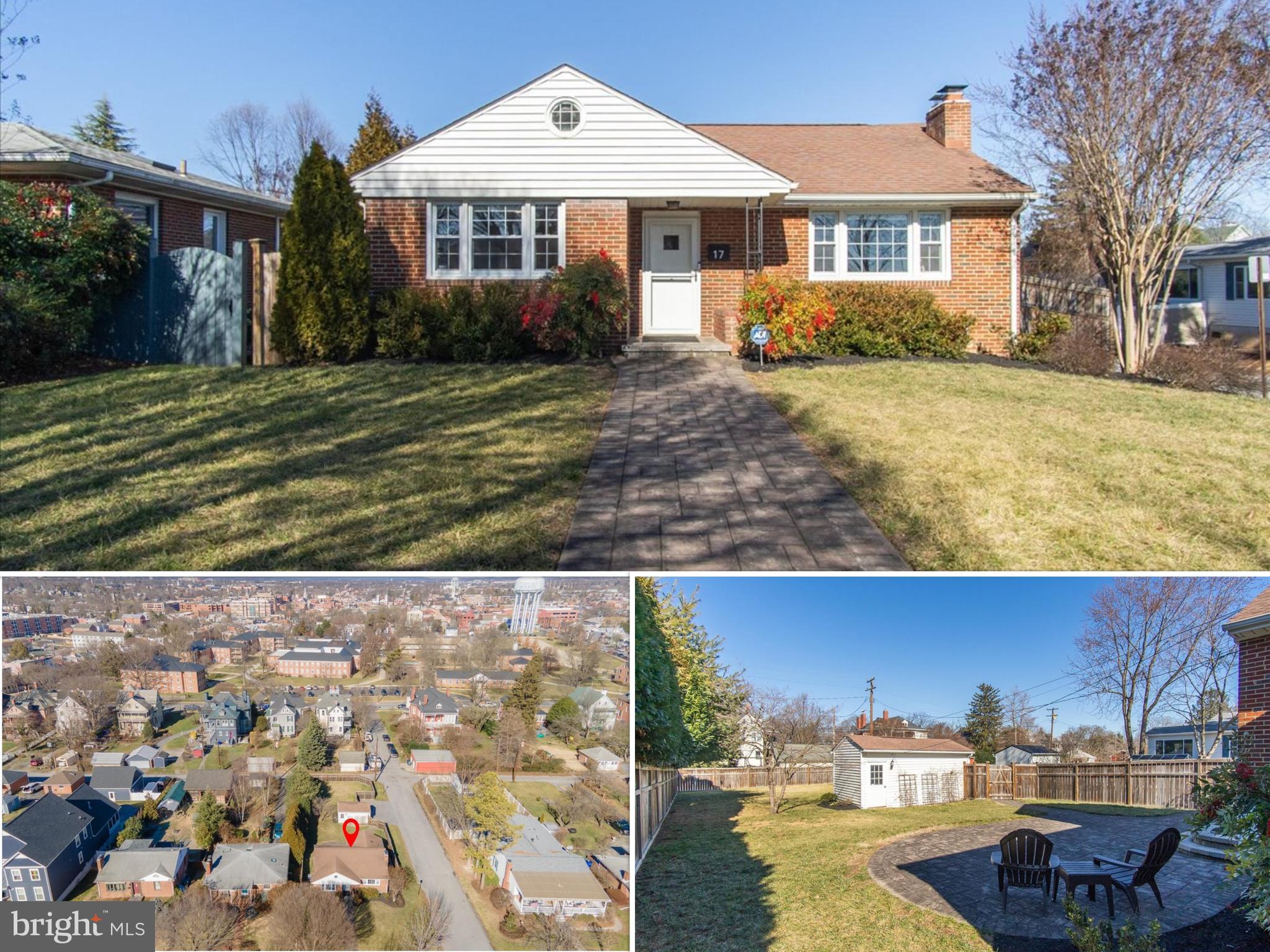 A truly rare opportunity to own a home in the eclectic Mt. Olivet Heights community in Historic Downtown Frederick. Only three properties within this community have been offered for public sale since 2020. Located on a spacious corner lot, this solid brick rancher has been meticulously maintained by the current owners. Enter the main level via the paver stone walkway and you will be greeted by a formal living room with custom built-ins and a wood burning fireplace, a separate formal dining room, 3 bedrooms - all with ceiling fans, and a renovated full bath. The kitchen includes stainless steel appliances and provides direct access to the fully fenced rear yard with a large paver patio and privacy fence - a perfect setting to relax, entertain and unwind. The full walkout basement awaits your finishing touches and offers a wide variety of uses including, but not limited to, additional living space, a home gym and additional storage. The basement does have a bathroom rough-in. Additional updates include hardwood floors throughout the main level, roof 2015, AC 2015, 200A panel upgrade 2017, water heater 2018, privacy fence and professional hardscape 2018. A detached garage and three-car parking pad offer ample off-street parking - a hard to find amenity downtown. Enjoy this exceptional property in a highly sought after location less than 1 mile from Baker Park, Carroll Creek, Shab Row, the Marc train station and all the shops and restaurants beautiful Historic Frederick has to offer. This is an excellent commuter location approximately two miles from I-70 and I-270. This property will not last long, schedule your private showing today! OFFER DEADLINE - MONDAY, FEBRUARY 12 @ 12PM NOON