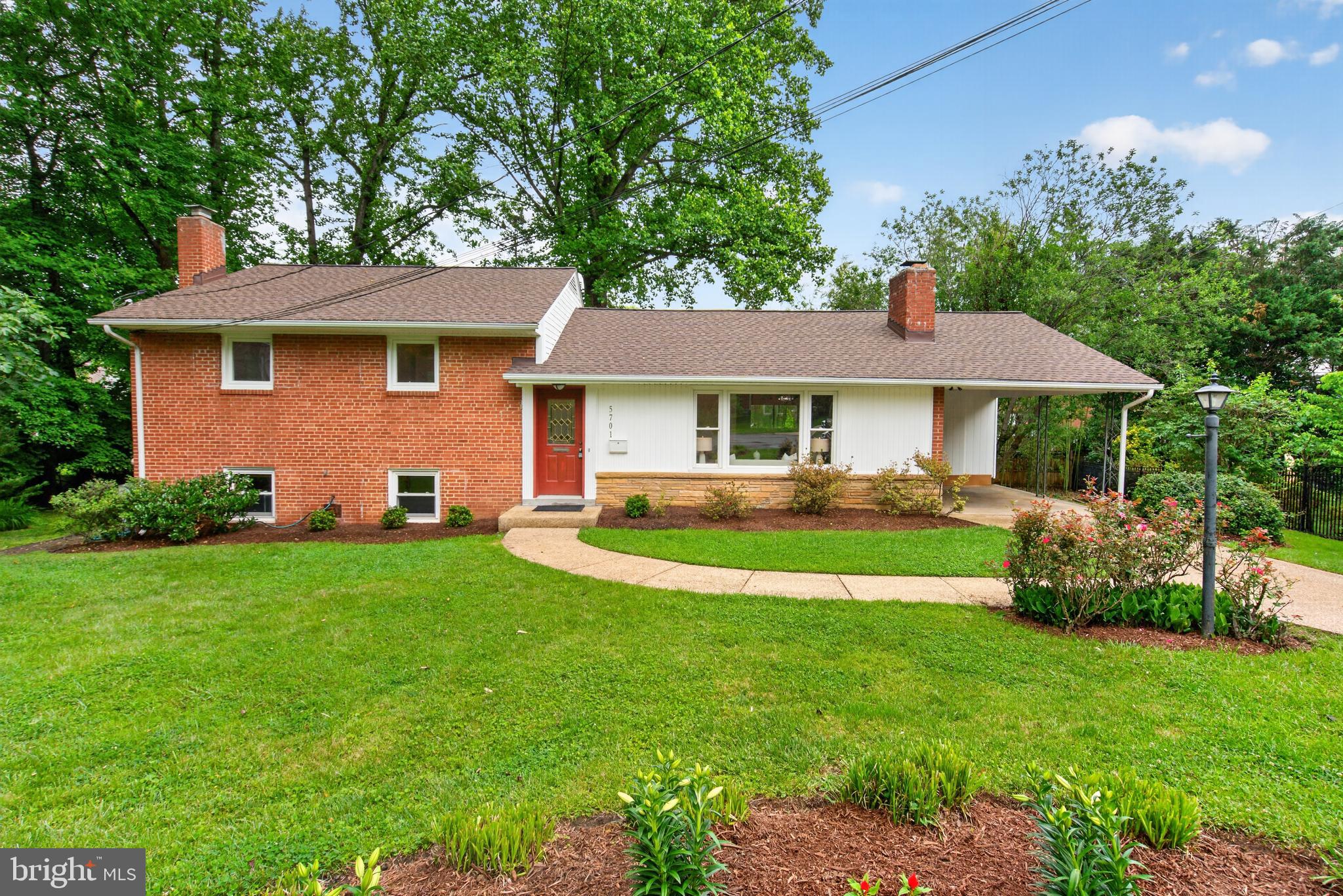 Must See! Updated home tucked away on a peaceful Bethesda cul-de-sac in the sought-after Kenwood Park community, 5701 Radnor Ct is a serene retreat where timeless character meets modern comfort. Set on a beautifully sized 0.31-acre lot, this freshly painted 4-bedroom, 3-bath home offers 2,371 sq ft. The main living area is bright, open, and inviting, centered around a striking wood-burning stone fireplace, recessed lighting and gleaming hardwood floors. The kitchen blends function and charm with updated cabinetry, granite countertops, stainless steel appliances, layered lighting, and a window overlooking the greenery outside. The versatile floor plan supports modern living with inviting spaces for guests, work, recreation, or multigenerational needs, including a cozy lower-level family room with direct access to the backyard, a flexible lower-level bonus room, a peaceful office or reading room wrapped in windows with direct access to the front exterior, and bedrooms filled with calm natural light and organized closets. The bathrooms offer thoughtful updates. 

At the rear, the home opens to an elevated deck overlooking a tree-lined backyard. Surrounded by mature trees, the expansive lot creates a private retreat for outdoor dining, morning coffee, or relaxed evening gatherings. Rear door entrance left of deck has additional storage and potential space to finish. The home also includes a whole-house generator with an automatic transfer switch. New roof 2026.

Warm, peaceful, and full of character, 5701 Radnor Ct offers the combination of comfort, privacy, and modern livability in one of Bethesda’s most desirable residential settings. All of this is less than 1.5 miles from Downtown Bethesda, with Walt Whitman High School and Pyle Middle School within walking distance.
