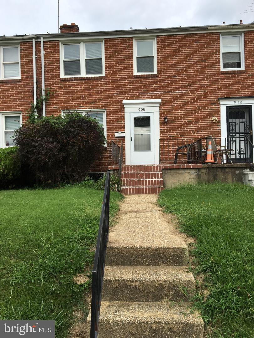 Welcome to 908 Evesham Ave, this well-maintained home awaits YOU!  Why rent when you can own and start building equity in this charming brick townhome? This home is Move-in ready with 3-bedrooms, 1 1/2 baths, is ideally located just a short walk to Chinquapin Park and minutes from Belvedere Square, Morgan State, Johns Hopkins, and Towson Universities and all points downtown Baltimore and DC. Freshly painted throughout, with original wood floors and LVP flooring in the partially finished basement. The kitchen has newer cabinets and appliances with access to a spacious covered concrete deck, ideal for entertaining! The finished basement adds valuable living space and exits to a deep fully fenced rear yard perfect for pets, entertaining, or relaxing outdoors AND there is the potential for a parking pad with alley access. Convenient location with great potential. This property won’t last long!