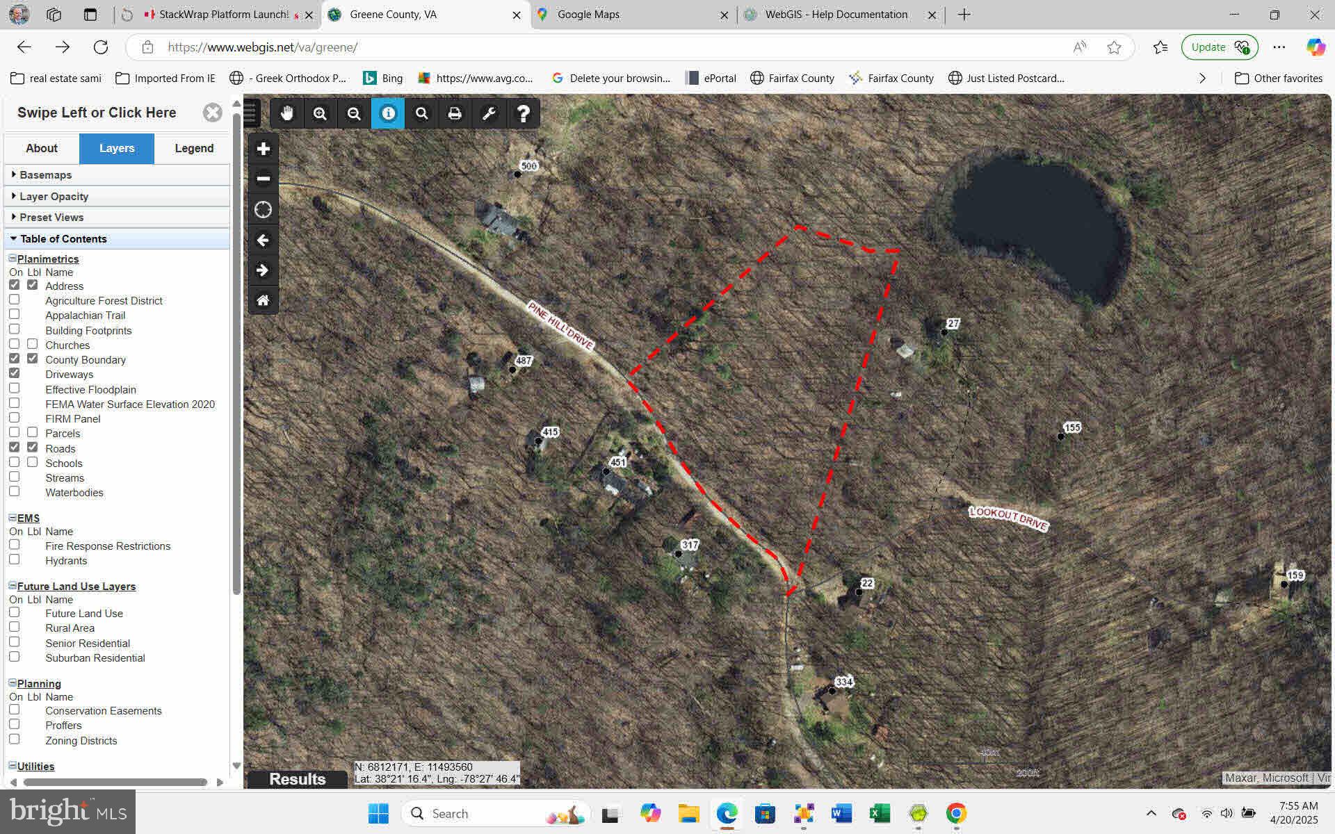 A 3.7 acre  wooded lot at crest of hill. Private and away from civilization. Great for a year round home or a getaway one, All information , drawings , maps etc are from public sources. HOA , dues and road information to be verified.  March 31, 2025 Soil Consultant found a perc site for a conventional 3 bedroom drainfield, information in Documents.  Perc site is across from 451 Pine Hill Dr.