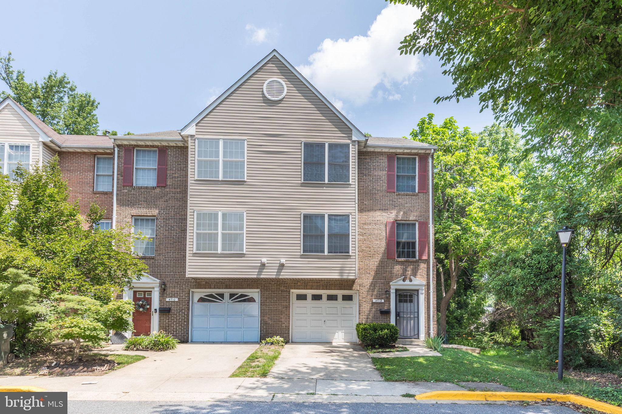 End-unit townhouse in a very convenient location just off I-495. Minutes from the UMD campus and IKEA. Easy walking distance to UMD Shuttle stop. This spacious home features a large primary suite with full bath and walk-in closet, two additional bedrooms and a full bath upstairs. The main level offers a living/dining area with fireplace and access to a spacious deck. The lower level has a separate entrance with backyard access. Great location near shopping, restaurants, and grocery stores.