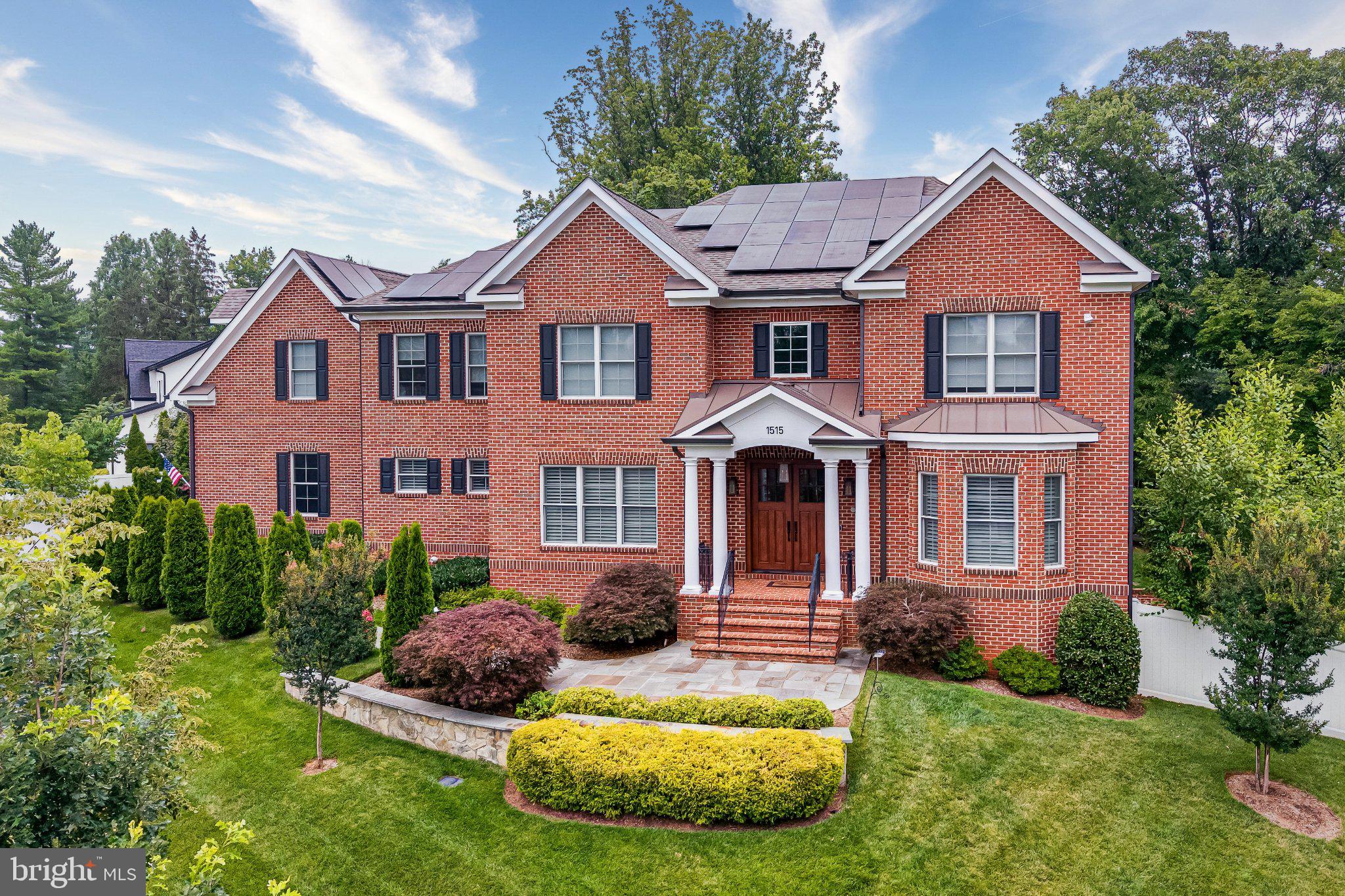 Custom all-brick estate on a private 0.57-acre lot in sought-after Brookhaven. Built in 2020, this 6BR/6.2BA, 8,634 sq ft home offers 10' ceilings on the main & upper levels, formal living/dining, and a gourmet kitchen with Thermador 6-burner cooktop and butler's pantry opening to a coffered-ceiling family room. 4 fireplaces. Main-level bedroom/office w/ en-suite bath. Upper-level primary suite has a private walkout balcony over the pool and a spa bath with steam shower, soaking tub, towel warmer & Toto smart toilet. Fully finished walkout lower level. Nearly $600,000 in improvements since 2020: pool w/ auto cover, year-round hot tub (1 yr old), solar w/ Enphase battery backup & SPAN panels, screened porch w/ gas fireplace & built-in gas grill, paver patio, whole-home water treatment, and phone-controlled smart lighting, locks, cameras & water monitoring. 3-car garage. Franklin Sherman/Longfellow/McLean schools.