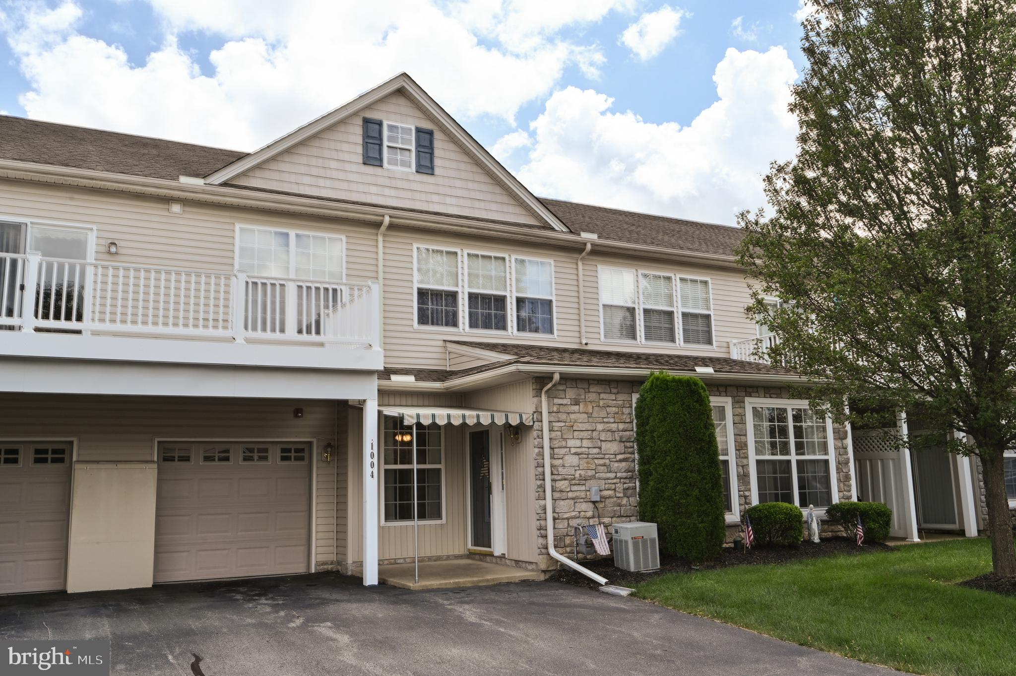 Easy living in this 2 bedroom 2 full bath condo in Stewartstown Pennsylvania. This property features an open floor plan with a spacious family room that opens into the dining room.  Next to the dining room you will find a kitchen with beautiful 42 inch cherry cabinets, a pantry and all appliances included. The master bedroom has raised ceilings, a sitting area, a walk in closet, and a full bath. The other bedroom is great for your 2nd room, an office, or a guest room. The home also features a large laundry and mudroom off of the garage, a 2nd full bathroom, and a 1 car garage. The home is located in Bailey Springs putting you in walking distance to the Mason Dixon Library, Dining, and shopping. It is convenient to 83 and the Maryland Pennsylvania Line.  Community amenities include a clubhouse with a back porch and sitting area, mowing, snow removal in the neighborhood, and more.