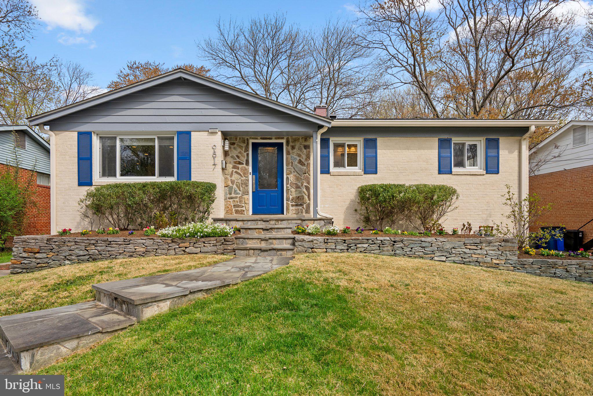 Welcome to 9817 Cherry Tree Lane. Nestled in the serene neighborhood of Woodmoor, this beautifully renovated and meticulously maintained mid-century home offers modern comforts with timeless charm. With exceptional curb appeal, this home greets you with a gracefully curved flagstone walkway and lush, manicured landscaping. Step inside to discover a light-filled main level featuring gleaming hardwood floors and an open, inviting layout. The living room flows seamlessly into the dining area—both offering easy access to a deck and private backyard, ideal for entertaining or unwinding. The stunning, fully renovated kitchen is a chef’s dream. Outfitted with top-of-the-line stainless steel appliances (all new in 2020), including a Café refrigerator, double oven with convection, Bosch dishwasher, exterior-vented range hood, and wall-mounted microwave. Custom cabinetry, tiled flooring, a stylish backsplash, sleek countertops, pantry, and a built-in banquette complete this show stopping space. The main level also features three generously sized bedrooms and two full bathrooms. The primary suite includes an en-suite bath with a walk-in shower, while the beautifully renovated hall bathroom serves the additional bedrooms with ease and elegance. The fully finished lower level offers incredible versatility with tiled flooring throughout. It includes a spacious family room, kitchenette, bonus room -- used currently as a guest bedroom, updated full bath, dedicated home office, large laundry room with ample storage, utility room, and walk-out access to the backyard. Enjoy the outdoors on the deck and fully fenced backyard, perfect for play or peaceful evenings. Ideally located just moments from scenic trails along the Northwest Branch, the Woodmoor Shopping Center, and major commuter routes.

Recent Improvements:
• Kitchen Appliances (2020)
• Washer/Dryer (2020)
• Roof (2018)
• R-49 Blown Insulation (2018)