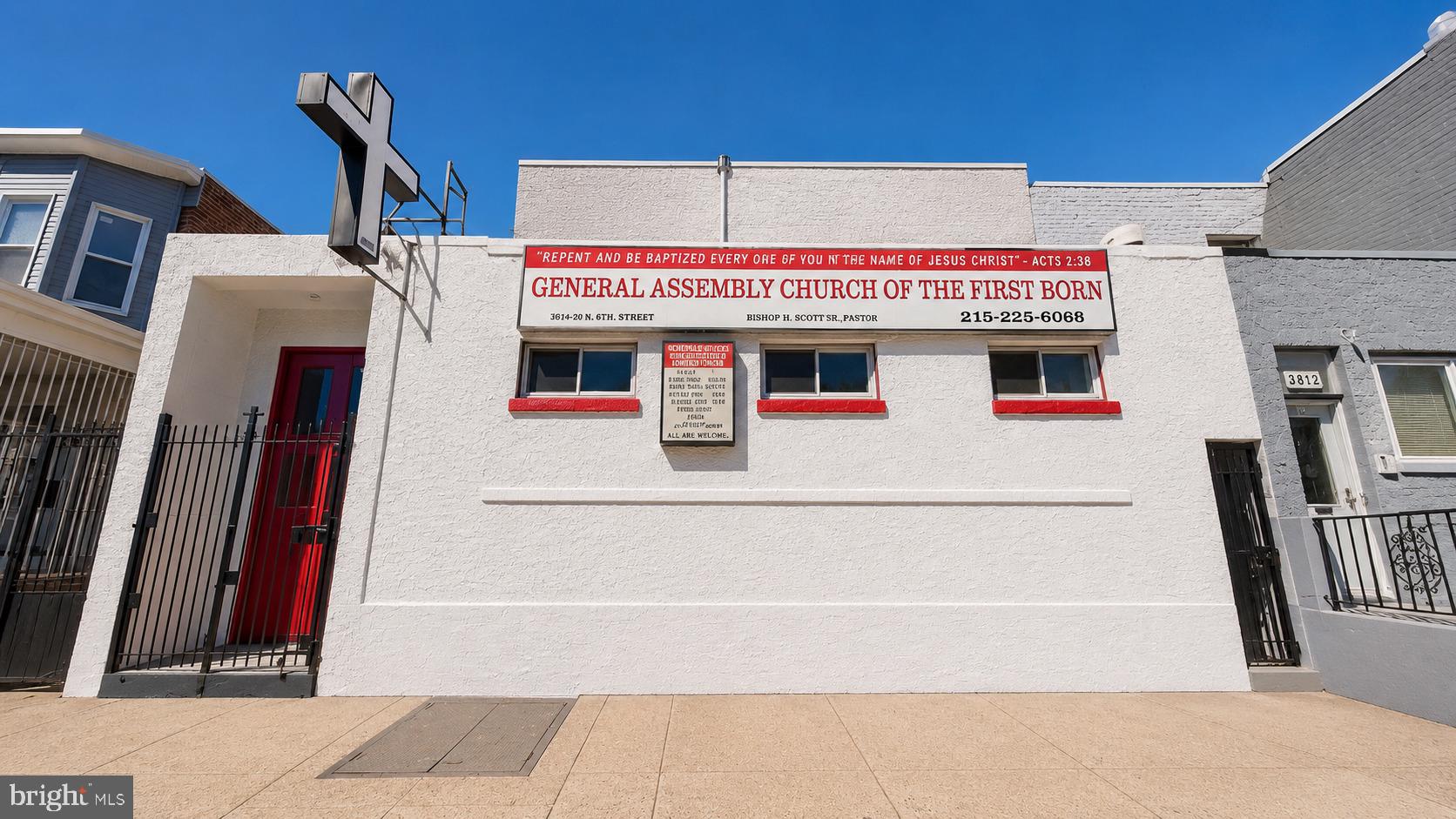 Presenting a unique opportunity to own a spacious and adaptable property in the heart of Franklinville. Currently operating as a church, this impressive two-story building offers approximately 6,000 square feet of interior space, complemented by off-street parking for up to six vehicles and a secure gated entrance.

This property is ideal for churches, religious organizations, and community groups seeking a larger facility to support growth and establish a stronger presence within the neighborhood. Conveniently located just off busy Luzerne Street and prominently situated on N 6th Street, the property enjoys excellent visibility and accessibility.

The first floor features a large sanctuary/nave, four private offices, four restrooms, and a commercial-grade kitchen located at the rear of the building. The second floor boasts an expansive open layout that can easily accommodate large gatherings, events, meetings, or recreational activities. Separate HVAC systems serve each level, providing efficient climate control throughout the year.

In addition to its current use, the property's size, layout, and strategic location offer potential for a variety of institutional and community-oriented purposes, including a daycare or early childhood education center, after-school or youth programs, creative arts or performance space, event or banquet venue, health and wellness facility (such as yoga, fitness, or counseling services), nonprofit headquarters, administrative offices, co-working space, or small business incubator. Buyers are encouraged to verify permitted uses and zoning requirements.

With generous square footage, multiple private rooms, a commercial kitchen, and expansive gathering areas, this property provides a flexible and functional environment for organizations or businesses looking to establish or expand their presence in North Philadelphia. 

Don't miss the opportunity to explore the possibilities this distinctive property has to offer—schedule your showing today before it's gone.