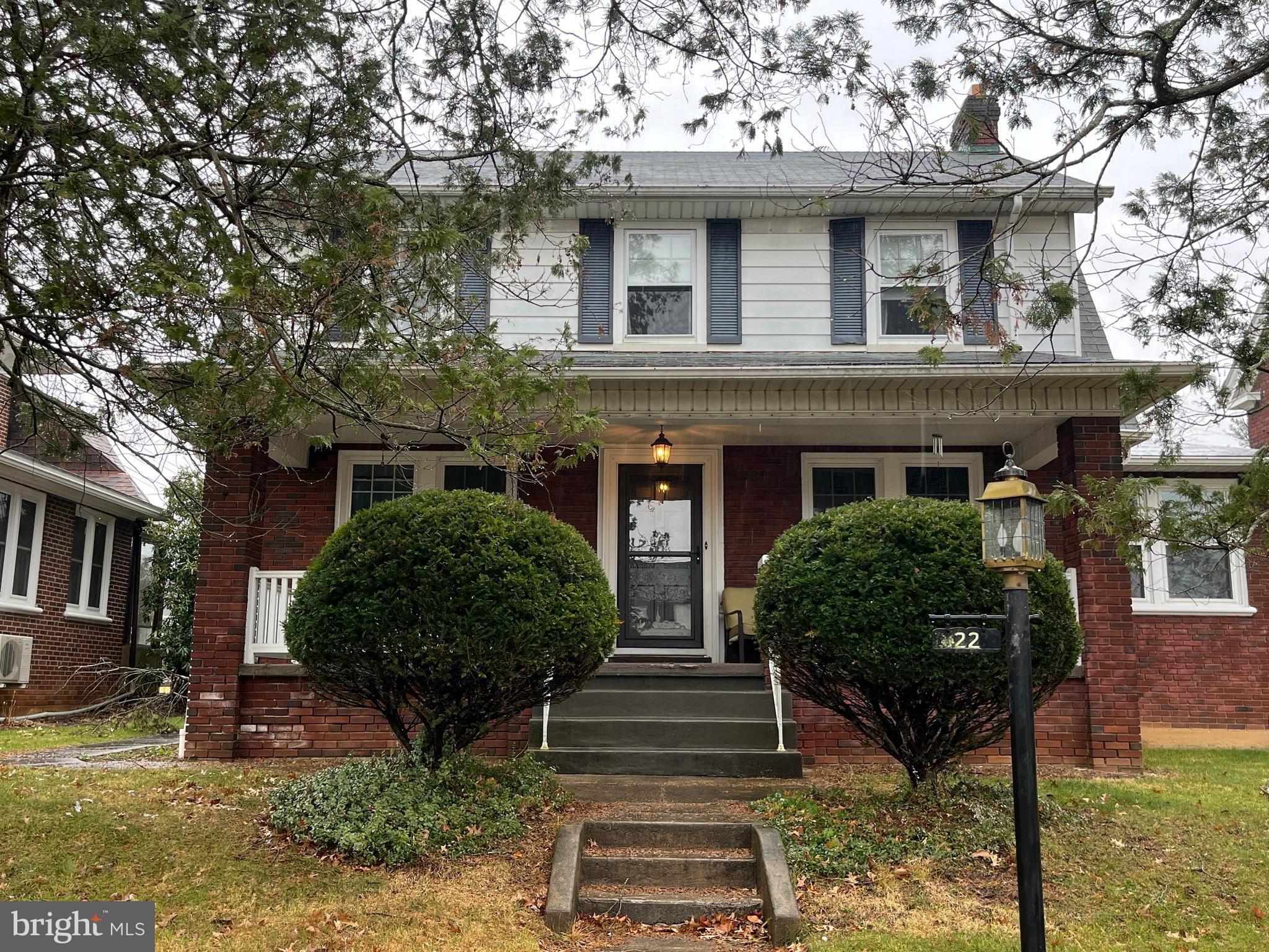 This Dutch Colonial home has hardwood flooring throughout and a functional wood burning fireplace in the living room.  The first floor has a living room, den/office, dining room, kitchen and a small bathroom off the kitchen. The second floor has three spacious bedrooms and a full bathroom.  The home has a two-car garage behind the house.  The home also has a beautiful front porch and rear deck to enjoy the outdoors. Call today to schedule an appointment to see this beautiful home.