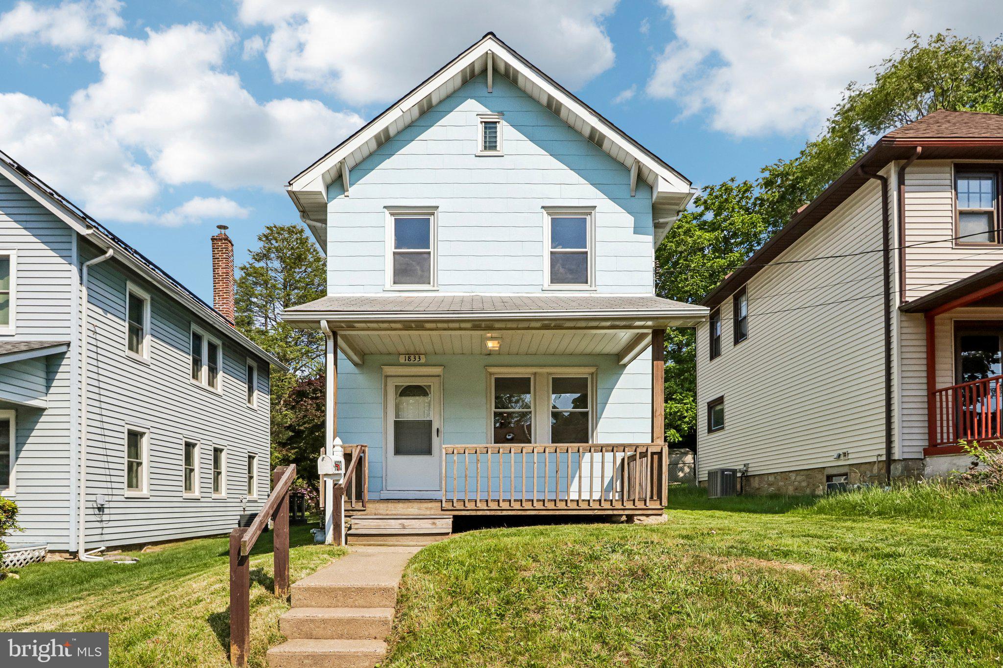 Welcome to 1833 Fairview Avenue, a classic two-story in the heart of Willow Grove with a modern interior. Updated finishes run throughout while the home preserves the character that gives older properties their charm. The first floor flows from a bright living room into a separate dining room and back to the kitchen, with a powder room tucked off the dining space. The kitchen is the showpiece: shaker cabinets, granite counters, full stainless appliance package, subway tile backsplash, and a rear door opening to the backyard. Wide-plank LVP flooring runs throughout the main level, with a clean, neutral palette ready for any style. Upstairs you'll find three bedrooms and a full bath finished in tile with a soaking tub and mosaic accent. The primary is a generous 16 x 10 with windows on two sides. Two additional bedrooms share the hall bath, and a hall closet adds storage. The full unfinished basement runs the footprint of the home, offering high-ceiling storage and easy expansion potential. A covered front porch sets up morning coffee, and a rear three-season porch opens to a fully fenced backyard with a storage shed. Abington School District. Walkable to Willow Grove Park Mall, the SEPTA Willow Grove station, and the dining and retail along Easton Road. Central air, gas heat, public water and sewer. Waiting for its next owner.