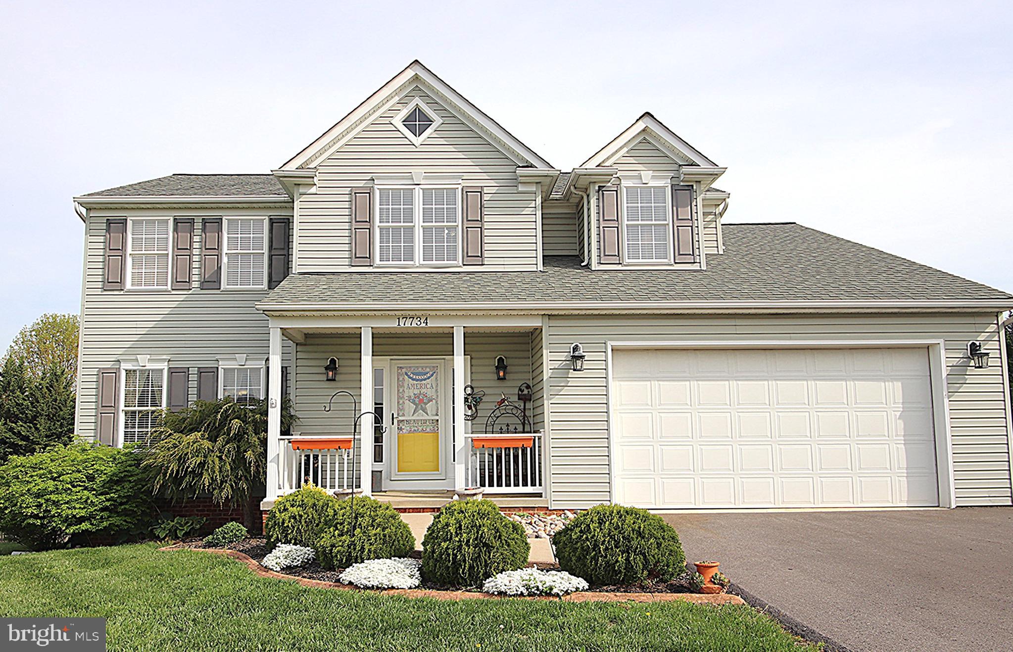 Fabulous and excellently maintained custom-built Colonial in a quiet subdivision - Featuring 4 bedrooms, 2.5 bathrooms, formal Living or Dining Room, HUGE open concept Kitchen, Dining, & Family Room area with a 9' butcher block kitchen island, upgraded counters, stainless appliances, and a propane fireplace. Upstairs you'll find a primary suite with attached full bathroom with jetted tub, and large walk-in closet with built-in shelving plus 3 other bedrooms and a second full bathroom with a double vanity. The full, walkout basement has a large, finished room and plenty of storage space. Outside enjoy the deck with retractable awning, patio, and fenced in yard plus a 12x30 shed will provide plenty of space for your mower! Updated plumbing system, tankless instant hot water heater, roof & windows less than 10 years old, a 2-car attached garage, no HOA, and no city taxes...this house has so much to offer and there is nothing to do but move in!