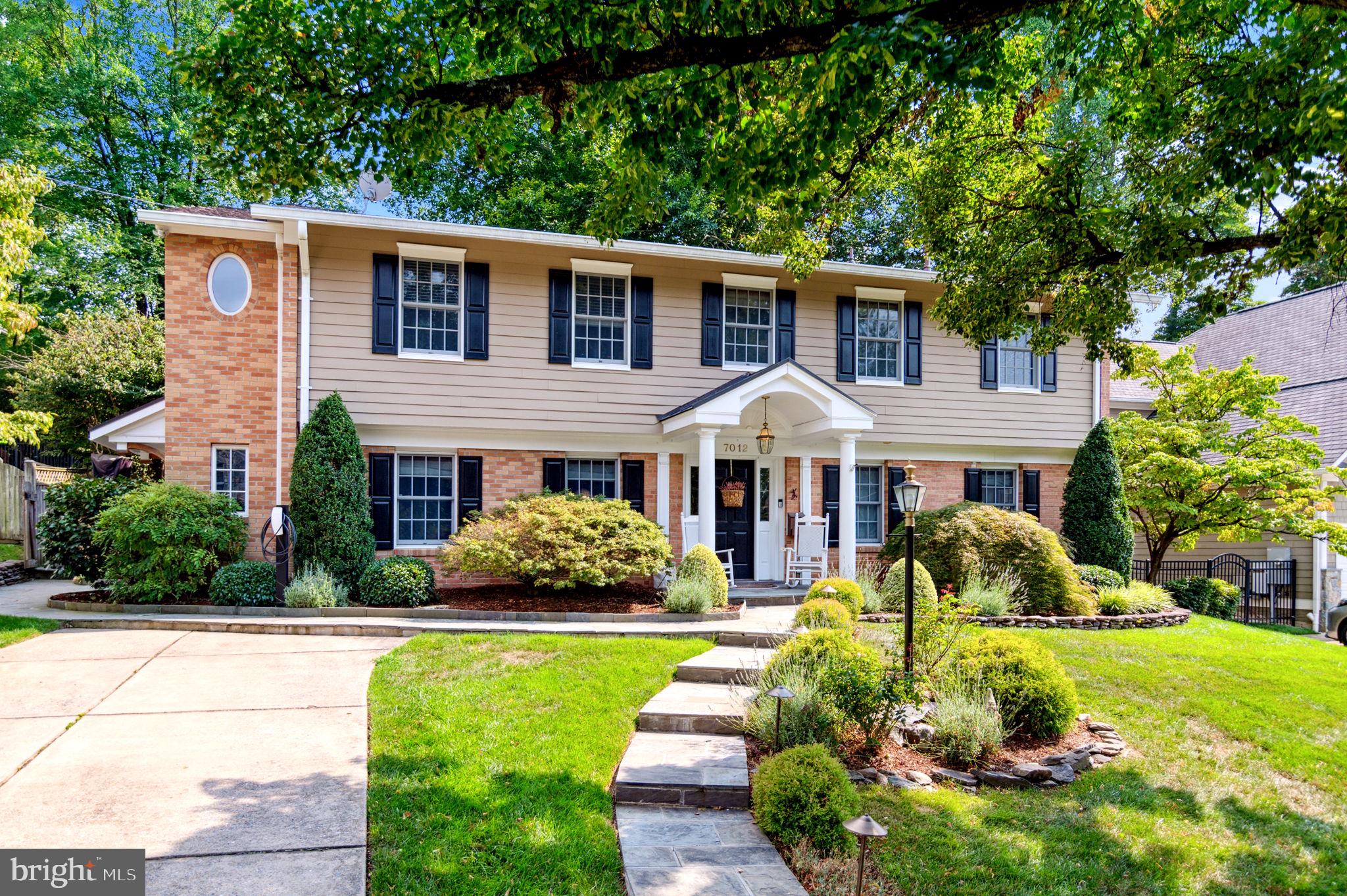 Rare Opportunity!! ***Superb Location*** Gorgeous  Split Level sought-after Burning Tree Village neighborhood, minutes to downtown Bethesda and Washington DC, inside the Beltway. Featuring 4-level, 4 Bedroom, 3.5 Bath and a spectacular picturesque landscaped lot, this home offers an exceptional living both indoors and out. The marble /ceramic tiled flooring  foyer ushers you into this magnificent residence.  The large Living room with walls of custom built-Ins and a stylish French door leading to the well appointed mudroom at the 2nd entrance on the side. There is the coveted In-law suite on the entry level. The heart of this home is undoubtedly the main level, where no detail has been overlooked. Elegance meets functionality in the formal Dining room with tasteful beam ceiling and chair rail moldings. The lustrous gleaming wood floors and recess lightings run throughout. The Family room has a converted gas fireplace with stylish wood mantel and brick wall exuding warmth and sophistication. The expensively remodeled kitchen features wide-plank luxury porcelain flooring, newer stainless steel appliances, including the new 2023 LG refrigerator, high end cabinetry with curio glass doors, high level quartz countertops and backsplash & peninsula island with seatings for 4. The sunroom has dramatic soaring vaulted ceilings, skylights. The upper level presents a masterfully reimagined primary bedroom with tray ceilings, a walk-in closet with organizers, a full bathroom with heated flooring for luxury living and welcomes ample natural light through an added window. The secondary bedroom has a stylish Murphy Bed that provides comfort and flexibility. The cozy recreation/theater room offers a space for relaxation and entertainment. The music studio offers flexibility to be used as a gym or an office with walk-up stairs to the relaxing backyard. The backyard is just phenomenal: What a gorgeous, one of the kind, breath taking paradise! You will see a magnificent beech tree hundreds years old so well positioned to show its elegance and beauty! The extensive composite deck(2020) and flagstone patio, inviting you to embrace the outdoor living in this extensive landscaped, fully fenced backyard surrounded by the spectacular outdoor lightings in the evening. There is a newly installed EV charger by the DW,  Location, Location, Location! An Exceptional home conveniently located in the sought-after Whitman school cluster, minutes from downtown Bethesda and Washington DC.