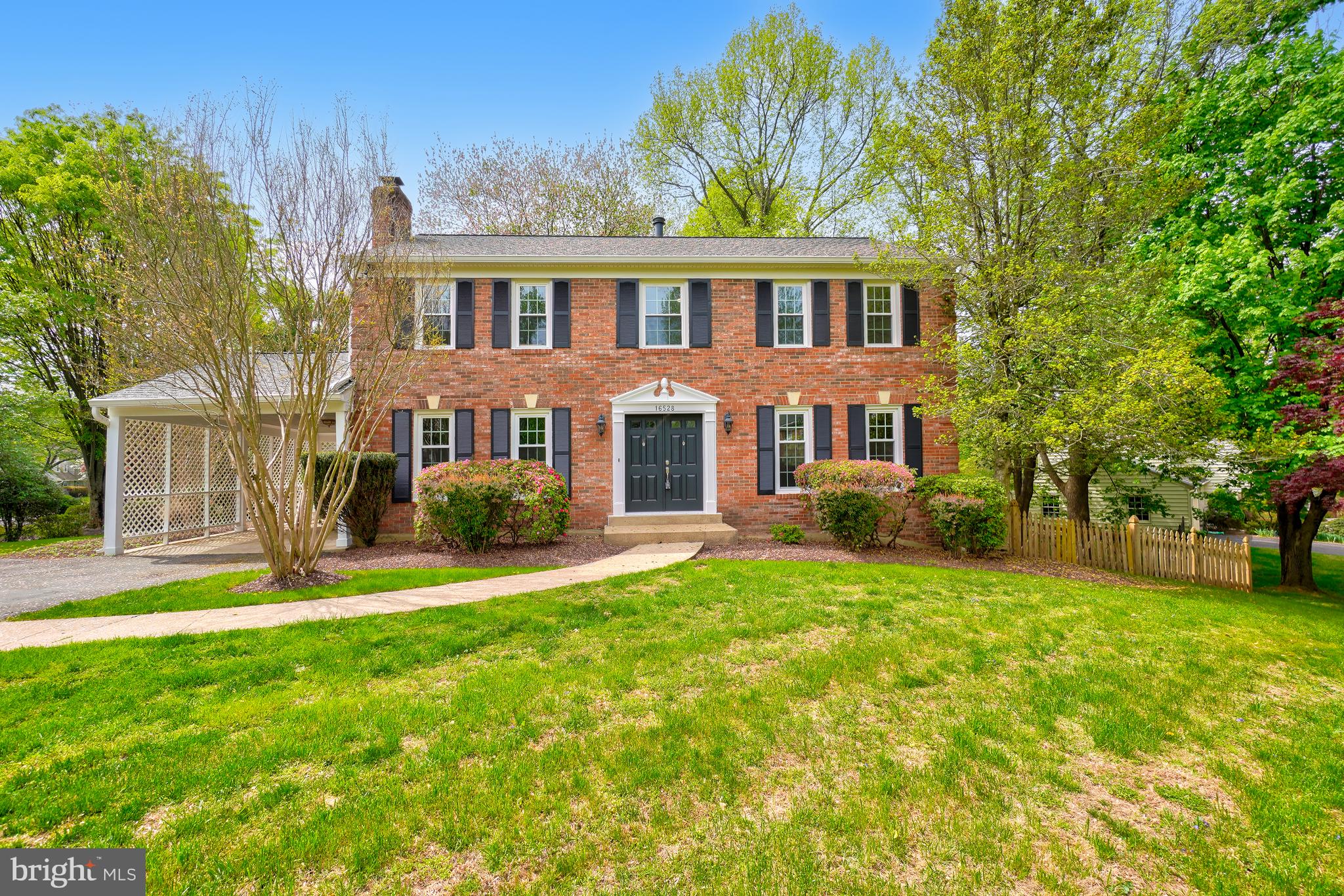 Welcome to 16528 George Washington Drive, a beautifully updated Colonial in the desirable Norbeck Estates community. Situated on a large corner lot perched on a hill, this home offers both charm and curb appeal. Step inside to a welcoming foyer and take note of the gleaming hardwood floors that extend throughout the living room, dining room, and family room. The updated kitchen features granite countertops, stainless steel appliances, and convenient access to the back deck perfect for entertaining overlooking a fenced backyard. Upstairs, you’ll find a spacious primary suite complete with a spa-like en-suite bath and a built-in walk-in closet. Three additional bedrooms, all with new carpeting, and a full hall bath complete this level.The lower level offers an unfinished walkout space, ready for your customization and personal touch. Freshly painted throughout, this home is move-in ready and waiting to be yours.