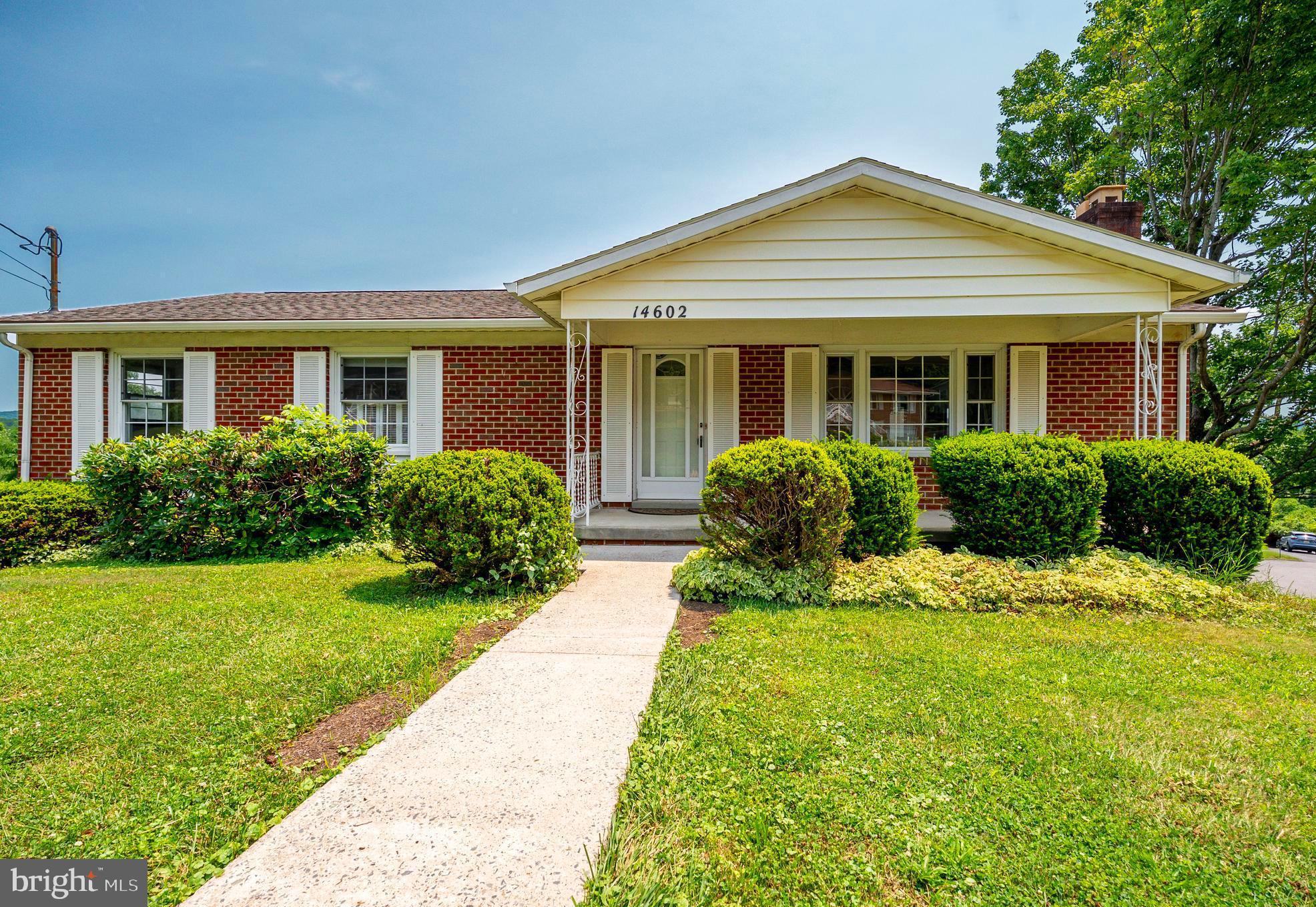 Welcome to 14602 McGill Drive! This move-in-ready 3-bedroom, 2.5-bath home offers the perfect combination of mostly one-level living, generous space, and a highly desirable location. Situated on a large lot, the property features a two-car garage and a spacious finished basement, providing plenty of room to live, work, relax, and entertain.  Inside, you'll find hardwood floors beneath the existing carpet, a comfortable living area with a cozy wood-burning fireplace, and a bright sunroom just off the dining area—perfect for morning coffee or enjoying the changing seasons. The primary suite includes an attached full bath, and the basement offers additional flexibility with a rough-in drain for a future shower, creating potential for expanded living space.  Major updates include an HVAC system replaced within the past seven years, a roof approximately 10 years old, and replacement windows for added efficiency and peace of mind. All kitchen and laundry appliances convey, making your move even easier.  Conveniently located just a short walk from the Bel Air Pool and close to schools, shopping, sports fields, parks, and dining, this turnkey home delivers comfort, convenience, and a location you'll love. Schedule your private tour today!
