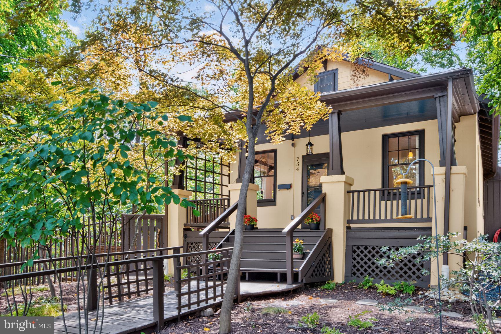 For the first time in nearly 50 years, one of Downtown Silver Spring's most beloved homes is preparing for its next chapter.  This extraordinary 1928 bungalow is a rare blend of timeless character, thoughtful modern updates, and exceptional income potential. Beautifully renovated and surrounded by newly completed professional landscaping, this one-of-a-kind home offers the perfect balance of historic charm and contemporary living. Wake up on a quiet tree-lined street, walk to your favorite coffee shop, catch the Metro without fighting traffic, and return home to a beautifully restored 1928 bungalow where guests stay in their own private studio apartment. Step inside to discover light-filled living spaces, beautifully restored architectural details, and quality improvements throughout. Every update has been carefully chosen to preserve the home's original character while enhancing comfort and style.  The high ceilings throughout and large picturesque windows bring lots of light, the custom built-ins and large closets offer ample storage, and the beautiful refinished original wood floors add warmth and timeless style to the main level. 
With 3 bedrooms (including the primary) all on the main level, it makes for easy access and comfort. The primary bedroom addition on the main level has a pitch-high ceiling with lots of light, and its own private separate entrances to the back deck and to the driveway. The kitchen is the heart of the home, with new GE, appliances, glass cabinets, farm sink, the countertops have butcher block and marble slab inset for baking, lots of storage, a large butlers pantry, with easy access to the backyard. The standout feature is the private lower-level studio apartment, complete with a kitchenette, its own private entrance and full bath, and private fully fenced patio. Previously operated as a successful Airbnb, with hundreds of 5-star review and "Super Host" status, it generated up to $30,000 annually in rental income, offering an exceptional opportunity for supplemental income, multigenerational living, or a private guest suite. Enjoy the serenity on the peaceful front porch overlooking the beautiful professionally landscaped  front yard with mature trees. It was awarded a grant from Montgomery County "Rainscapes" with new design & drainage. The backyard is your own private oasis that feels like a secluded retreat, with a 1/4 acre to create the gardens, the workshop, the guest house, the garage, and more! It is an entertaining dream of a backyard, with a spacious new 2-tiered back deck and multiple entertaining spaces, two separate beautiful new flagstone patios, a large fire pit area, beautiful trees and privacy.  Location is everything, and this home delivers. Situated in one of Montgomery County's most sought-after neighborhoods, you'll enjoy a true walkable lifestyle just 8 blocks to the Silver Spring Metro and 5 blocks to the upcoming Purple Line, with acclaimed restaurants, coffee shops, Koiner Farm, farmers markets, Montgomery College, Whole Foods, The Fillmore, The AFI Theatre, entertainment, parks, and shopping all just moments away. There are many easy commuting options for the professionals working or going to school in these nearby areas: Bethesda, Washington, DC, NIH, Walter Reed, Downtown Silver Spring, University of Maryland, Federal agencies. Homes of this caliber—and with this combination of historic charm, modern updates, walkability, and income-producing potential—rarely become available. Having been lovingly maintained by the same owners for nearly five decades, this is far more than a home—it's a legacy property waiting for its next chapter. Don't miss this exceptional opportunity to own one of Downtown Silver Spring's most distinctive homes and Best-Kept Secrets. Disclosure: Listing Agent is the owner.