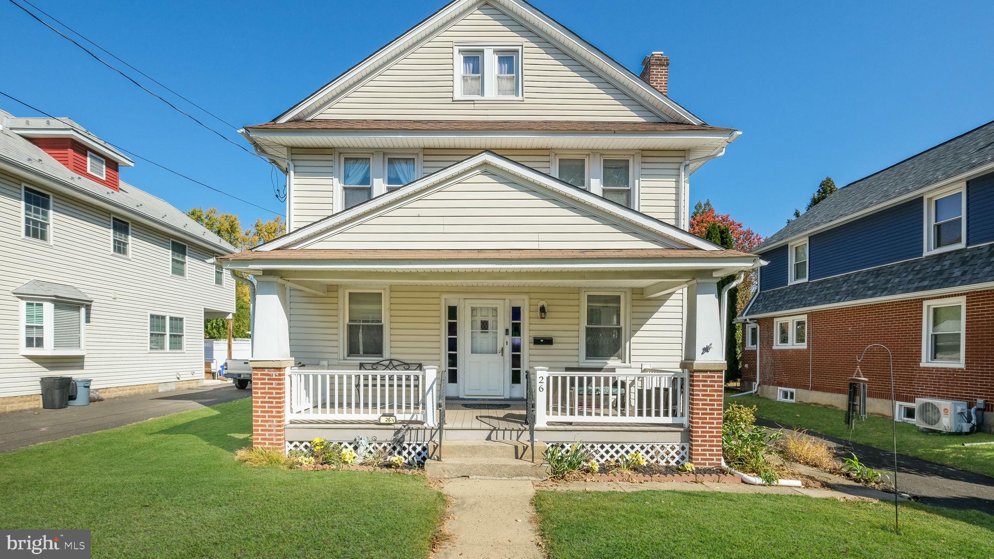 This Circa 1930 3 BR, 1.5 Bath Craftsman Style Colonial is full of Charm from Top to Bottom.  Before you even Step Inside you will Picture Yourself Relaxing on the Covered Front Porch. Upon Entry you will See Laminate Plank Floors Traversing the Huge Livingroom and Separate Dining Room with it’s Cozy Brick Gas Fireplace just waiting for the Chilly Nights around the Corner.   Wide Trim and Deep Baseboards Catch Your Eye and a Convenient Half Bath is Present.  The Kitchen Features a Gas Stove, D/W, Food Disposal, Stainless Steel Sink and even the Refrigerator Stays.  Upstairs you will Find 3 Nicely Sized Bedrooms all with Pine Floors.  One of the Ancillary Bedrooms includes Stairs to Walk up to a Spacious Floored Attic perfect for additional Storage Space.  The Full Bath Offers a Shower over Tub and a Double Sink Top Vanity to Round Out Level Two.  A Full Unfinished Basement with Washer & Dryer are also Present.  Outside You will Love the Covered Rear Deck Overlooking a Refreshing Above Ground Pool.  The Current Owners have even brought in Sand so that you Have your Own “Beach” right out your Back Door.  And you will never Worry when Company Comes to Call.  The Paved Driveway  fits about 7 Cars Comfortably and there is also Plenty of “On Street” Parking.   If all of this doesn’t have you saying “SOLD”… you will also become part of a Wonderful Community where you are just a block away from the Heart of the Borough with it’s great selection of Restaurants and Shops. The Popular Hatboro Swim Club, Union Library and Train Station are also nearby and there are always tons of fun Events like the Annual Car Show and Holiday Parade. I know what you are thinking and you're right…There is Something for Everyone!
