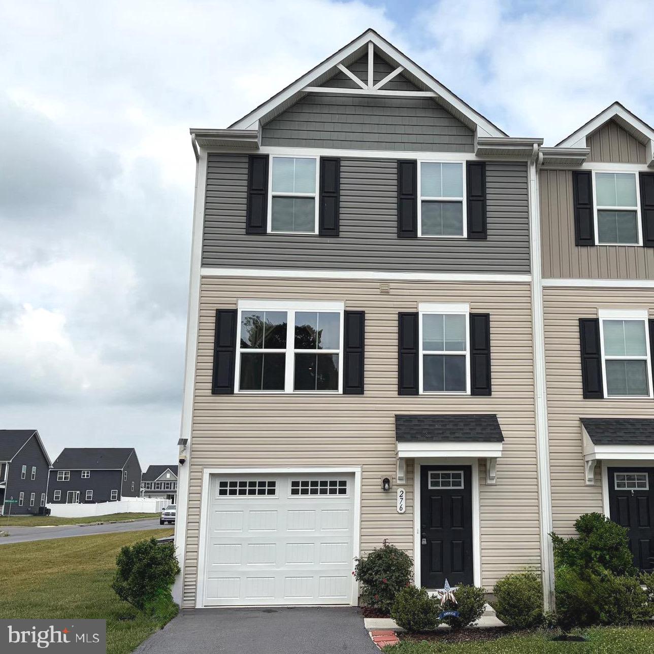 Beautiful and affordable end unit  townhome featuring 3 bedrooms and 2.5  baths—an excellent opportunity that may cost less than renting. The modern kitchen is equipped with black appliances, a center island cart to covey, and opens to a spacious living room—perfect for entertaining and everyday living. The open-concept layout creates a bright and inviting atmosphere throughout. Main levels offers 1/2 bath.  The primary bedroom offers plenty of space, complete with a private full bath and a walk-in closet. Convenient upstairs laundry adds to the home’s functionality. The finished basement provides endless possibilities—ideal for a 2nd living room, game room,  in home office,  hobby room, or whatever suits your needs. Located in a great neighborhood with amenities including a playground, dog park, and picnic pavilion. Conveniently close to I-81, shopping, and dining. A must-see home—perfect for first-time buyers or anyone looking for more value than renting!