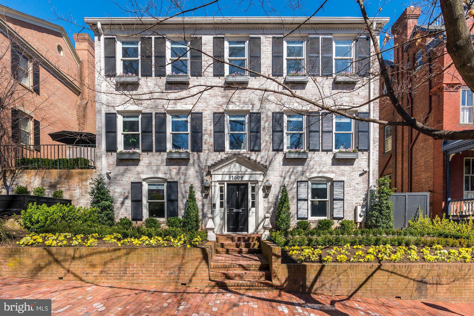 This Georgetown home is truly one of a kind, featuring extreme attention to detail, the highest quality finishes, and outstanding design. Recently renovated from top to bottom by the best contractors in the area, it features five bedrooms, four and a half baths, a pool, a terrace for entertaining, and a one car garage. Prominently located in the heart of Georgetown's East Village and with windows looking into the gardens of historic Tudor Place, this home's location and convenience are truly unparalleled.