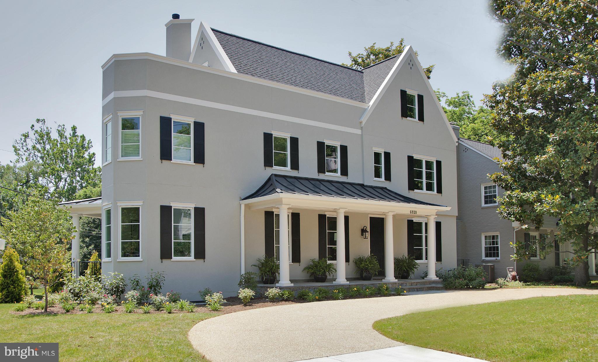 NEW PRICE! Spectacular NEW custom home designed & built by award winning Ponte-Mellor Architects& Edgemoor Custom Builders. 5BRs, 5.5 BAs, 4 finished levels. Features a gourmet kitchen, open living space w/ gas fpl, a formal DR, a luxurious master suite. Classic & modern design w/ hi-end finishes. Circular drive, 2 decks,  2-car garage. Walk to Bethesda, Metro.  OPEN 2/8 from 2-4pm.