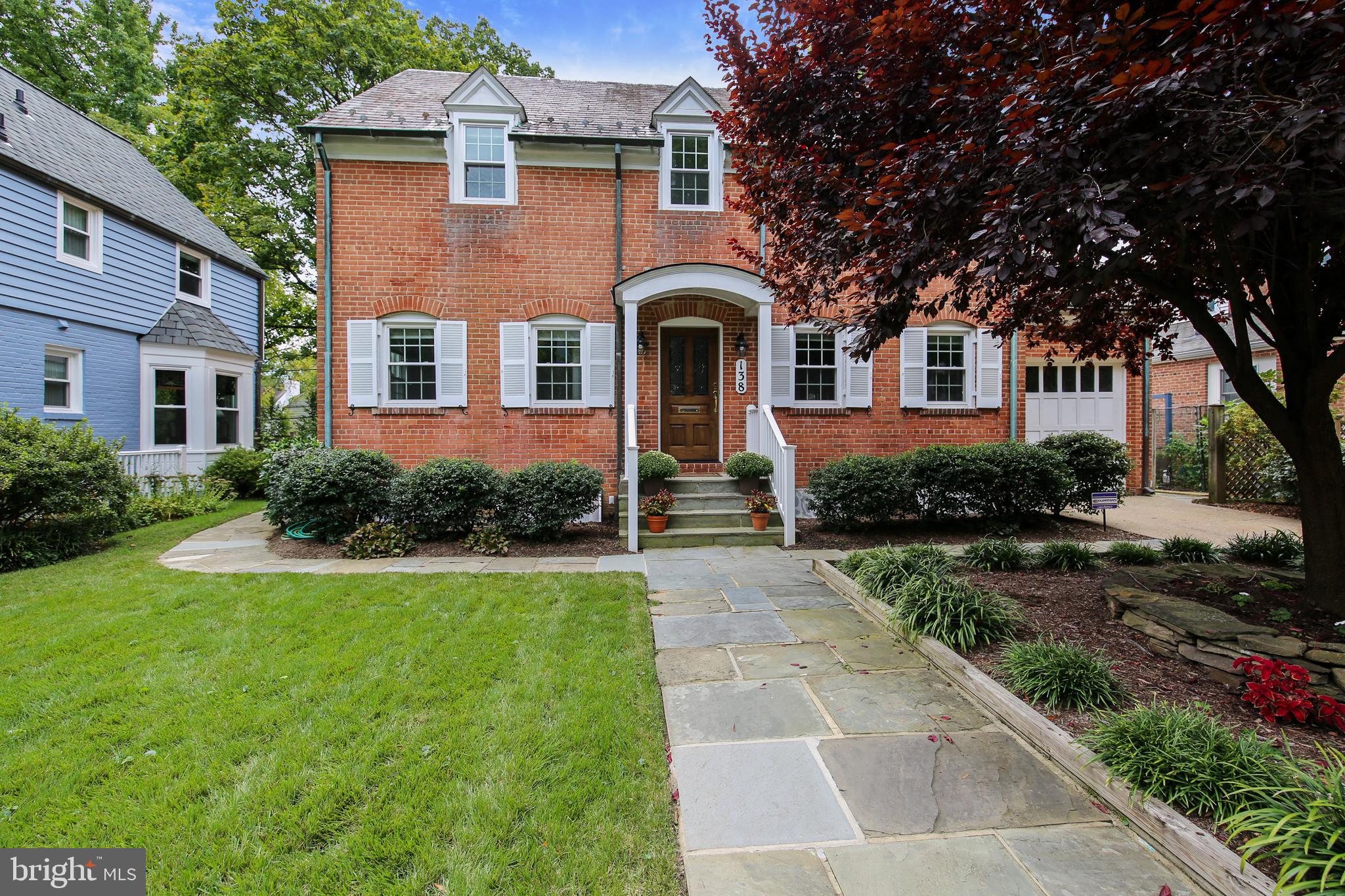 The Carolyn Homes Team is thrilled to present this beautifully updated colonial in coveted Chevy Chase Village! The house features 3,700 square feet of living space with 4 bedrooms & 4.5 bathrooms on a gorgeous flat lot.  As you enter, you will be wowed by the sun-filled, spacious living room with a wood-burning fireplace and French doors that lead to the gourmet kitchen, breakfast area, & family room. A wall of windows, overlooking the pristine backyard makes for the perfect place to relax with family. The kitchen features ample white cabinetry, granite countertops, and a separate desk nook. The main level also offers an elegant formal dining room, an updated powder room & access to the 1-car garage.   Make your way upstairs to find a spacious master bedroom with renovated bathroom, walk-in closet, and private office space.  Three additional secondary bedrooms & 2 additional bathrooms complete this level. You'll especially love the largest of the secondary bedrooms, which features space for a sitting area, as well as a built-in work/study space.  Bonus: Open the hallway door to find steps leading to walk-up attic space- excellent for storage or expansion!  The newly finished basement features EVP flooring, a large recreation room, private office space with wood-burning fireplace, a gorgeous new full bathroom, laundry and storage. Other features include newer paint & hardwood floors throughout, two fireplaces, mature landscaping & more! Located within the highly desirable Somerset/Westland/BCC school district and just moments from the shops, restaurants, & Metro in Friendship Heights, this house is the perfect 10!