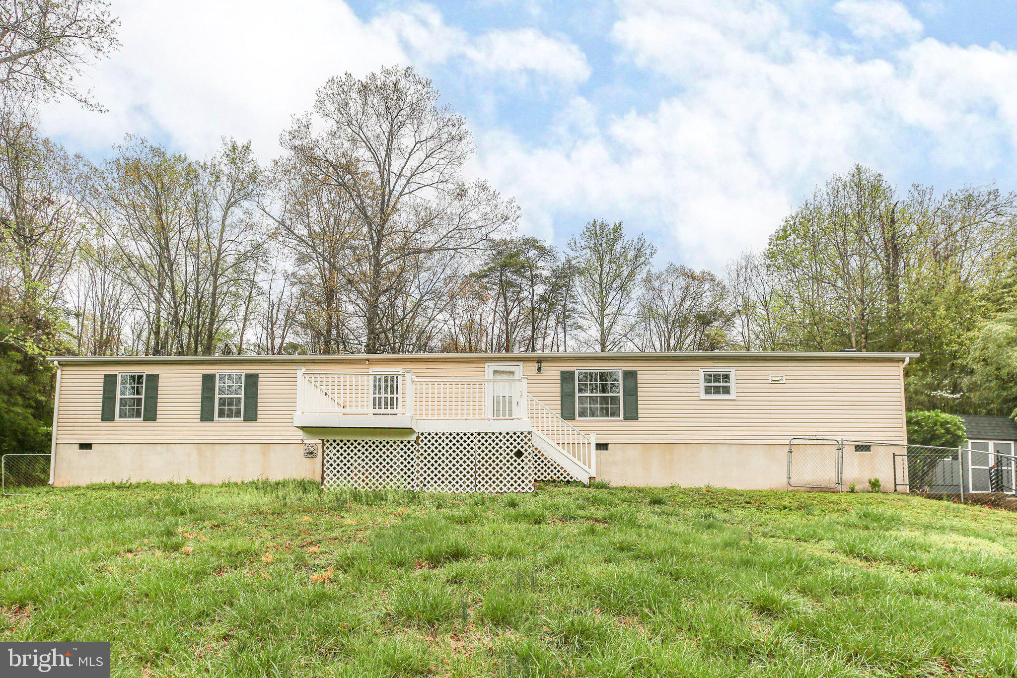 The coloring in some of the pictures is off, for more accurate coloring, please see the virtual tour. 
Beautiful one level living in Stafford! Just off of Route 1 , close to shopping, dining, about 9 miles to Route 610 (Garrisonville Rd), 95, about 16 miles from Quantico, Learning Paths Academy South Campus,  about 1 mile from Stafford Regional Hospital, Germanna Community College, about 8 miles from Mary Washington Hospital, about 9 miles from Mary Washington College, about 9 miles from Downtown Fredericksburg and about 10 miles to Central Park! As if the amazing location wasn't enough, this house is almost like brand new and offers over 1,600 SQFT of living space! New roof (and plywood) March, 2025, new paint 2025, new appliances April 2025, new carpet 2025!! This home is move-in ready & waiting for you!  TWO large main bedrooms with their own bathrooms & a 3rd bedroom next to the 3rd bathroom! Formal living space, family room  & Separate dining room!  The front porch over looks the large fenced front yard (fence is as-is) & there is a large shed to store your motorcycle, bikes, toys, yard equipment or whatever you need!