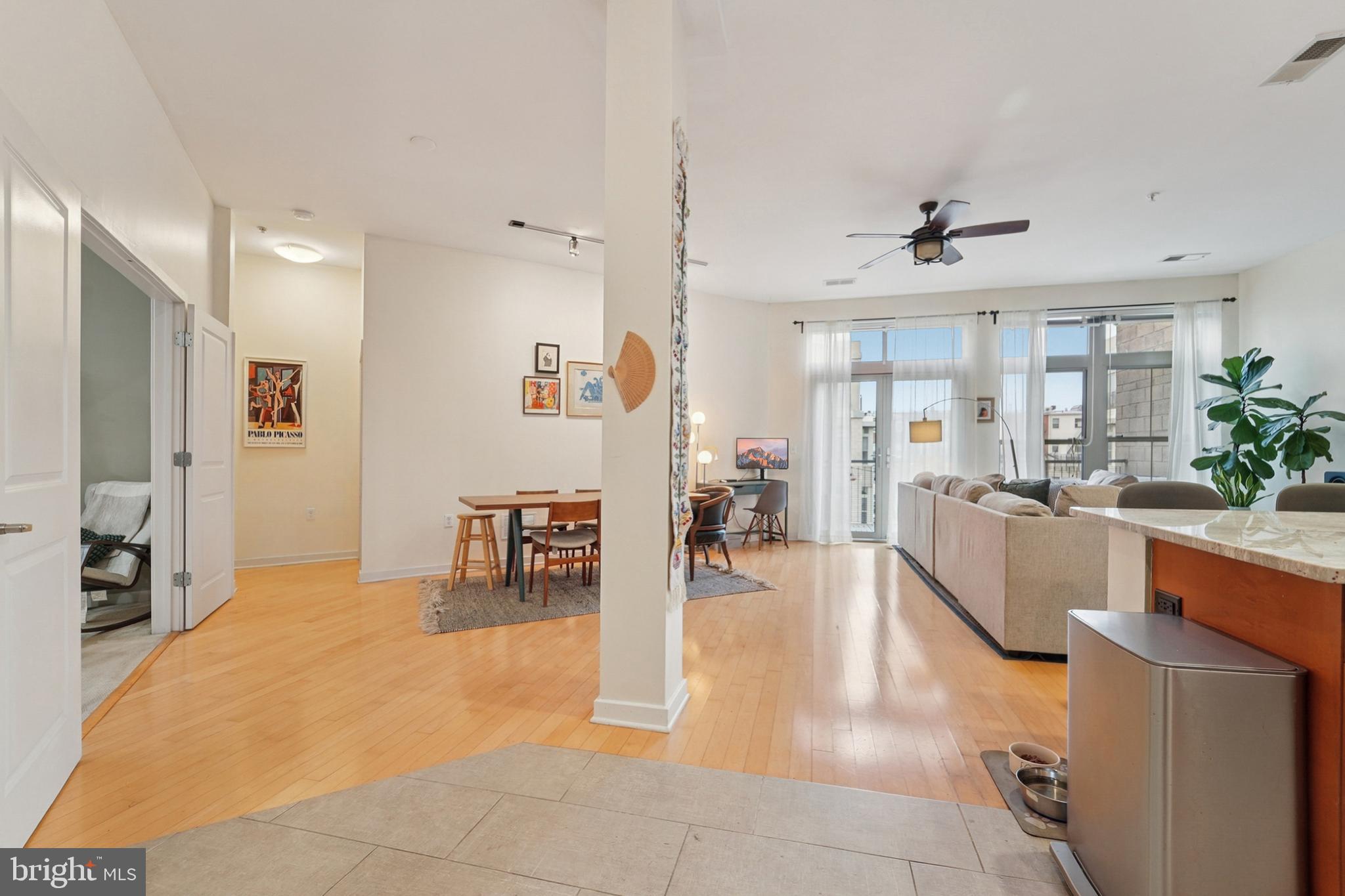 This modern condominium in the heart of Mount Vernon includes one deeded garage parking space and is located just three blocks from Penn Station, offering convenient access for commuting and travel.
The one-bedroom plus den layout features state-of-the-art appliances, a large walk-in closet, an open shower with dual shower heads, private gym access within the building, a private balcony overlooking the courtyard, and Amazon lockers available to residents for added convenience.
The location also provides close proximity to cultural attractions including the Walters Art Museum, Meyerhoff Symphony Hall, and The Charles Theatre, along with a variety of nearby restaurants, cafés, bakeries, and entertainment options such as Meera Collective, The Helmand, Roggenart, Dooby’s, Ash Bar & Blooms, Coral Wig, and Sammy’s.