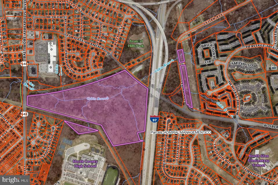 List Price is Opening bid. Auction Notes: Online Auction Only! Bidding begins Saturday, July 4th and ends Thursday, July 9, 2026 at 1:00 PM. Rare opportunity to acquire approximately 72.87± acres in Glen Burnie, Anne Arundel County. Commonly known as the "Furnace Branch Road Property," this expansive parcel offers potential for future investment. According to Anne Arundel County Planning & Zoning, the property includes a rectangular section east of Route 97 near Cedar Avenue zoned R-15, while the majority of the acreage is zoned R-5 with portions designated as Open Space (OS). The site is located within the BWI Airport Overlay Area and may be subject to applicable storm-water management, noise mitigation, and other development requirements. Additional features include frontage and potential access from Furnace Branch Road, Baltimore Annapolis Boulevard (B&A Boulevard), and Cedar Avenue, as well as a utility easement and paper road within the property. Buyers are encouraged to perform their own due diligence regarding zoning, permitted uses, access, subdivision potential, environmental conditions, and development feasibility. An exceptional opportunity to acquire a large land holding in a strategic Anne Arundel County location with convenient access to major transportation corridors, employment centers, and regional amenities. Note: Information per seller. buyer to independently conduct all diligence. Location as shown on mapping feature may not be accurate. Please refer to Anne Arundel County for accurate parcel boundaries. The information contained herein was obtained from sources deemed to be reliable, but is offered for informational purposes only. Neither the auctioneer or the owner make any representations or warranties with respect to the accuracy of information.