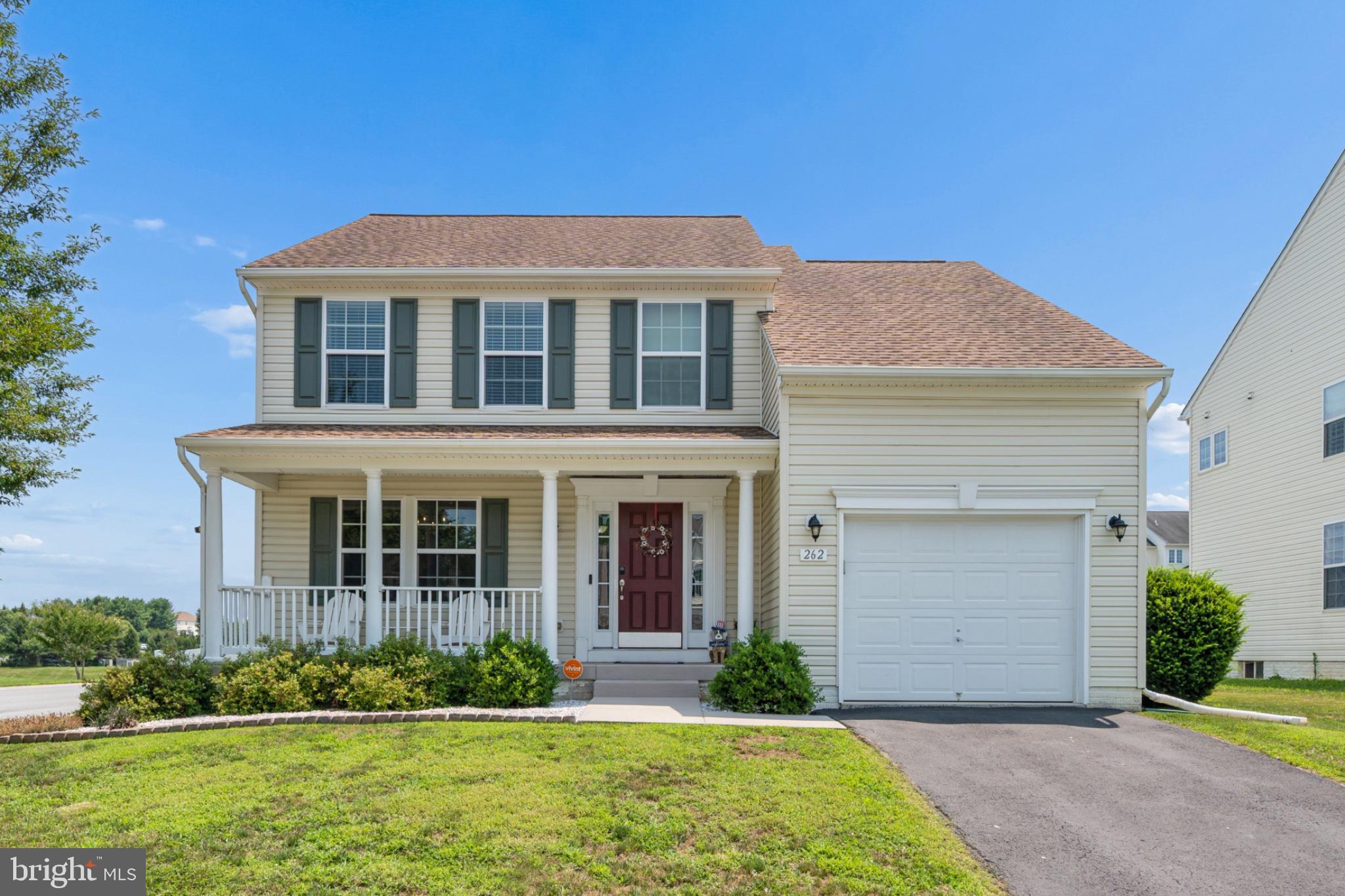 This charming 4 bedroom 2.5 bath colonial is situated in Spruce Hill North subdivision. Main level has a security system, hardwood floors, granite countertops, stainless steel appliances and a wood burning fireplace. Enjoy the maintenance free vinyl fence and storage shed in the back yard. Also, there is an electric awning that provides ample shade for relaxation and entertaining. There is room for growth with the unfinished basement. The possibilities are endless with this charming, very well cared for home that is so close to schools and shopping conveniences. Don't let this one pass you by!!!