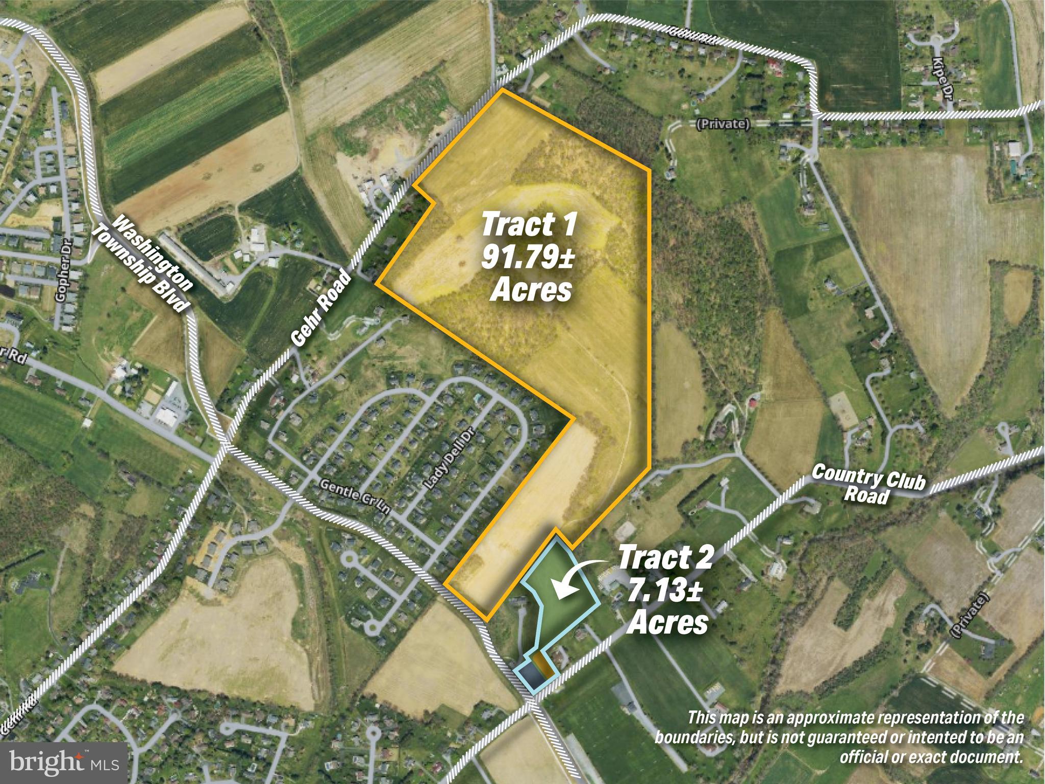 SEALED BID AUCTION! 98.92± ACRES OF (R-1) LOW DENSITY RESIDENTIAL LAND IN WAYNESBORO, PA! Tons of development potential with road frontage on Country Club Rd, Washington Township Blvd, and Gehr Rd. Public water and sewer available with established developments surrounding the property. Productive farm ground with approx. 70+- acres tillable. Some of the most beautiful views in Franklin County can be found on this property. Close proximity to the Waynesboro Country Club, Waynesboro youth soccer fields, shopping, schools, restaurants, and recreation! In recent years the farm has been leased for crops. The property will be offered in 2 tracts.
Tract 1: 91.79± Acres zoned R-1 with frontage on Washington Township Blvd, and Gehr Rd. Public water and sewer available. Approx. 63± Acres tillable.
Tract 2: 7.13± Acres zoned R-1 with 3 building lots with acreages of 5.91 (lot 11), .57 (lot 2), and .65 (lot 10). Public water and sewer and available. Frontage on Country Club Rd. All tillable.
This property will be offered at sealed bid auction on Thursday, April 4, 2024 with bids being due @ 1:00PM. Sealed bid form will be available in the property information packet. Tract 2 Tax ID is not correct.
