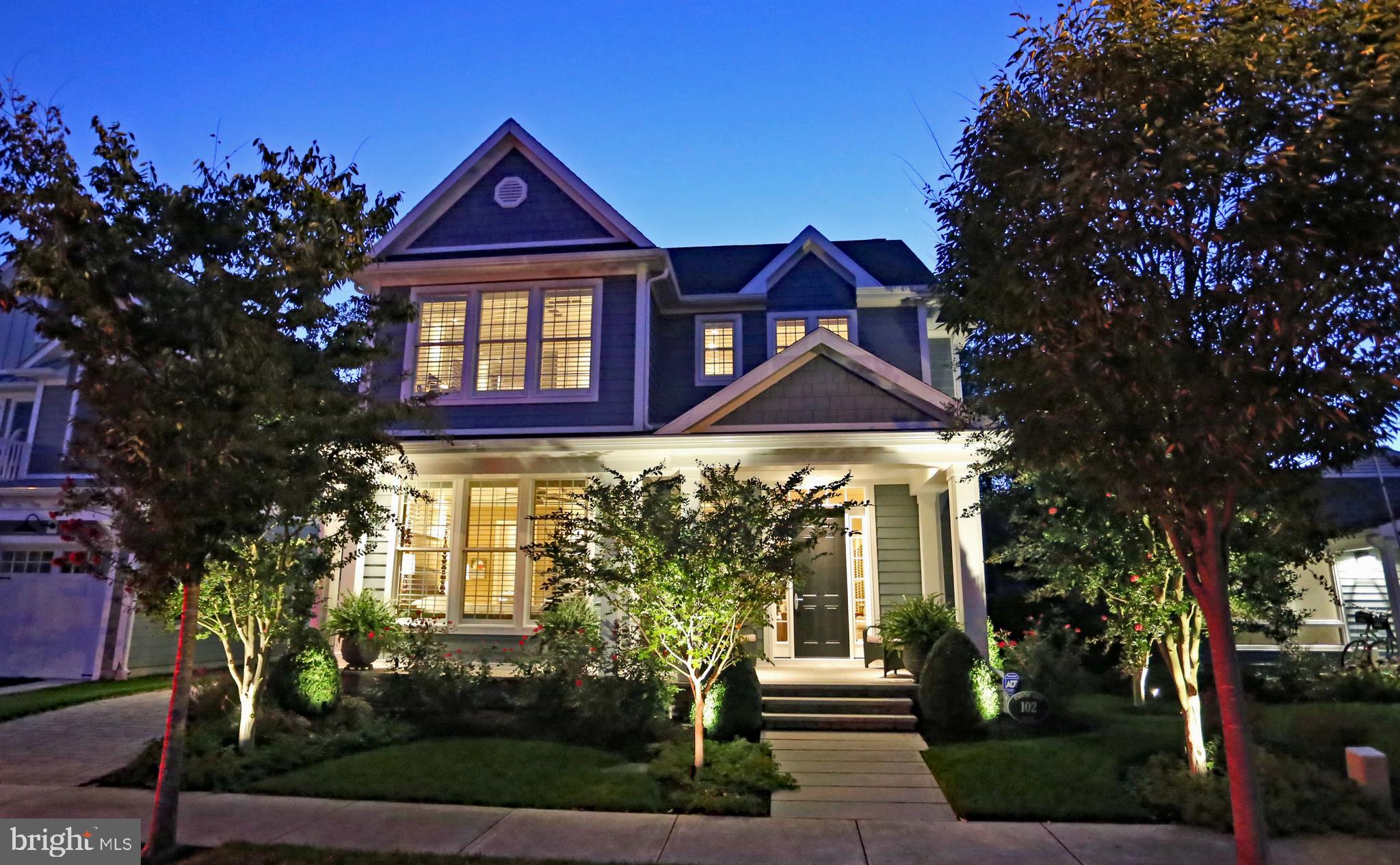 Don't miss an opportunity to own this Elegant Custom Home with 5 en-suite Bedrooms, private heated pool and hot tub.  This 2,954 square foot home on 2 levels with an additional 1,457 square feet of basement cannot be duplicated under today's city zoning.  Located south of Rehoboth Avenue just inside the Country Club Estates neighborhood it is only 3 blocks from the Boardwalk and Avenue.  Custom features include 10' ceilings on the first floor, hardwood floors upstairs and down, coffered ceilings, extensive millwork & moldings and Anderson 400 series windows.  The oversized windows throughout offer abundant light throughout the house.  There is an open floor plan that features a gourmet kitchen with a 9' island, high-end Viking stainless appliances including a 6 burner gas stove, 2 ovens plus a convention microwave, and 2 dishwashers.   Luxury features are too extensive to list here but start with the Pennsylvania bluestone front porch that leads into the living space and first floor bedroom, then on to the sunny landscaped yard with pool, hot tub, paver patio and outdoor shower.  Surround sound plus sound insulation, plantation shutters, tankless water heater are just a few of the additional features. Upstairs you find the oversized primary bedroom with large bath and large walk-in closet.  3 additional bedrooms each with their own bath are also on this level.  The basement has an office area and more storage than most people need. Sold mostly furnished for ease of stepping into the resort beach lifestyle.