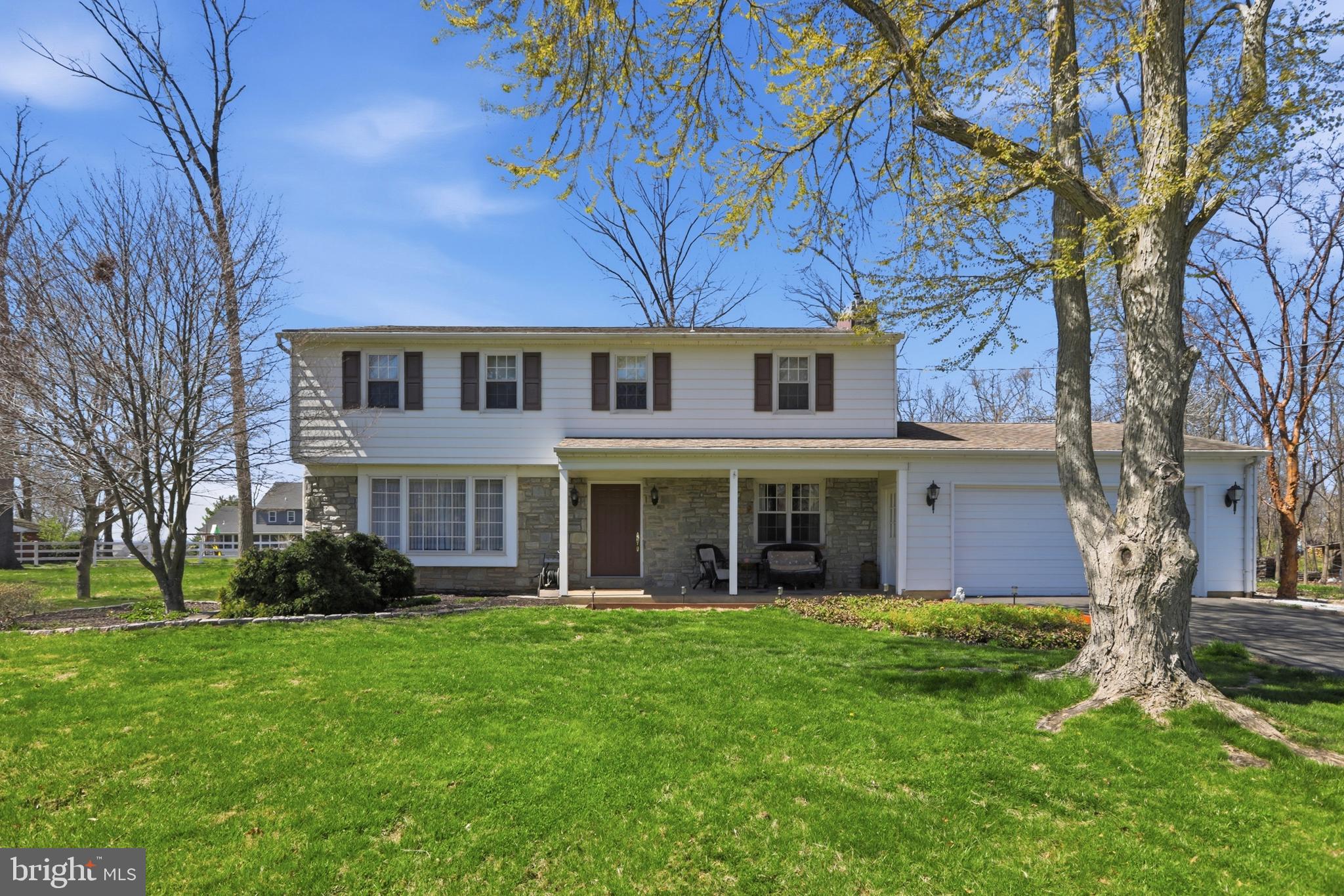 Quality custom built stone front colonial with lots of hardwood floors on almost (1) acre nicely placed at the end of a small cul-de-sac in desirable  Franconia Township. This 2700+home features a large rear porch, expanded driveway, nice front porch, oversized (2) car garage plus newer(2) zone central air conditioning. If you desire a home on a low traffic street within walking distance of a park plus shopping nearby ,this is a must-see.
