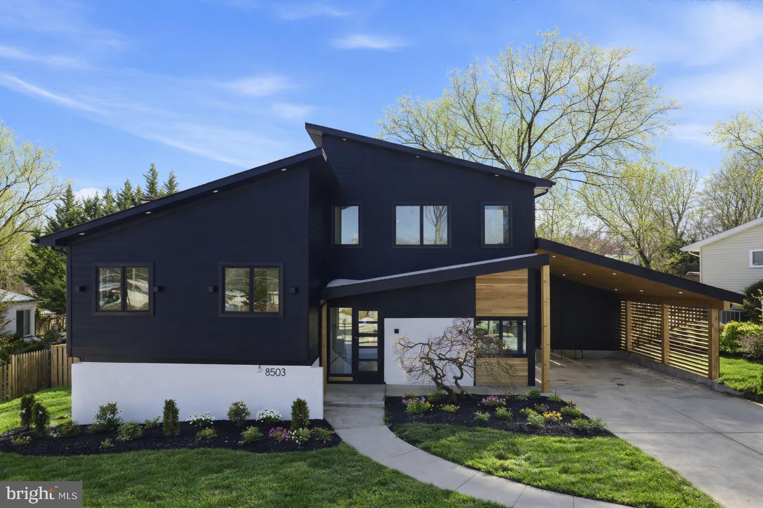 Welcome to 8503 Marquette Street, a thoughtfully reimagined residence in the heart of Vienna offering a rare alternative to traditional new construction. Designed and built by Omari Design Build, this home delivers modern architecture, intentional design, and everyday functionality in a way that stands apart from the expected.

Originally a rambler, the home has been completely rebuilt and expanded, blending clean contemporary lines with a warm, livable layout. From the moment you enter, you are met with soaring ceilings, natural light, and an open flow that was designed for both entertaining and daily comfort.

The main level offers true ease of living with seamless indoor outdoor connection, a stunning chef’s kitchen with custom cabinetry, Calacatta Laza quartz, premium appliances, and an oversized island that anchors the space. A thoughtfully designed mudroom and covered carport add convenience and functionality, while a newly built storage structure provides flexibility for hobbies, workspace, or additional storage.

The upper level features spacious bedrooms and well appointed baths, including a private owner’s suite designed as a retreat with elevated finishes and a spa inspired bathroom. The lower level expands the home’s versatility with a large recreation space, additional bedroom and full bath, separate entry, and washer dryer hookup, ideal for guests or extended living.

Every detail was selected with purpose, combining durability, design, and comfort. Dual zone HVAC, high end windows, and quality craftsmanship throughout reflect the level of care behind this build.

Located minutes from Downtown Vienna, the Mosaic District, major commuter routes, and parks and trails, this home offers both convenience and lifestyle.

For those seeking something beyond the standard new construction model, 8503 Marquette presents a unique opportunity to own a design forward home without compromise.

*Ask for options to add garage*

*** Disclaimer: As a disclaimer, renderings are artistic visualizations intended to illustrate the design concept only. Final materials, colors, textures, lighting, and architectural details may vary from what the images show. ***