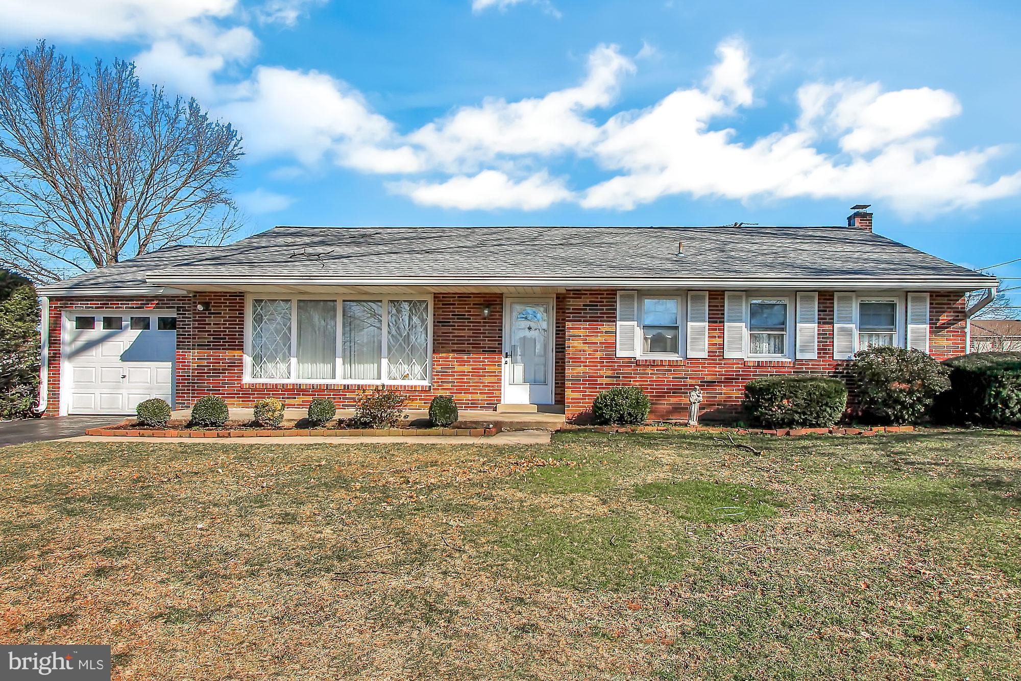 This is your chance to own a solid brick ranch home in an established neighborhood at a very reasonable price.  This great home has been well-maintained over many years and just needs a little updating to make it your own.  There are 3 nicely sized bedrooms and a full bath on the first floor, with a large living/dining area that is open to the kitchen with a breakfast bar.  Beautiful hardwood floors await underneath the first floor carpeting, and there are plenty of windows that keep the home bright.  There is also a full basement with outside access and a one-car attached garage.  You will also enjoy the flat usable backyard with covered deck for entertaining.  Other notable features include central air and a new roof (2013).  So set up your showing today, you will not be disappointed.