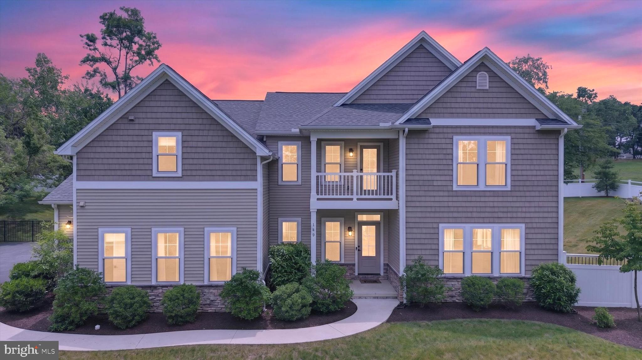 Elegance and style - this beautifully crafted estate home fills your wishlist at an incredible value for a newly built luxury home in Cumberland Valley schools.  Boasting a central location but tucked away in nature, experience elevated views of the Conodoguinet Creek from the second floor balcony.  Your new 3,300+ sqft home has 5 generous bedrooms, 4.5 baths, including a 1st floor suite on almost 1.5 acres of land in this small 4-lot subdivision.  Details of luxury are at every turn inside the home: Oversized 3 car garage w/ epoxy floors, energy efficient Anderson windows, duel-fuel/zone heating system, tankless water heater, two story foyer with double sided stairway, hardwood floors, 8' solid-core doors and custom millwork, custom closets and new carpet on 2nd floor.  The unique custom floor plan also has a flex space on the first floor that can be used as an office, playroom, or bedroom. The flex space features a walk-in closet, full bath, and oversized 6' windows. The kitchen is a chef's dream come true, complete with a 36" range, commercial grade true vented hood, walk-in pantry, high end appliances, a spacious island with an impressive quartz waterfall counter, and a wall of windows to overlook the patio and backyard. The kitchen opens up to the living room filled with plenty of natural light, gorgeous hardwood floors, gas fireplace, and custom wood beams. The open concept dining and formal living room have gorgeous views of the creek. The second floor primary bedroom is a true luxury escape. Enjoy your morning coffee, or favorite beverage, from your second floor drink station with direct access to a covered balcony that overlooks the creek. The primary bedroom shares the same views, along with a trayed ceiling, 2 walk-in closets, and a luxury bathroom. The primary bath has a large soaking tub, private toilet area, and dual vanities with makeup area. The primary shower features wall to ceiling tile, bench, a rain showerhead, standard shower head, and body sprayer. The second floor offers another large bedroom that includes its own walk-in closet and full bath. Two additional bedrooms have walk-in closets and share a full bath.  Surrounded by a new fence and next level rear landscaping, you won't be disappointed!