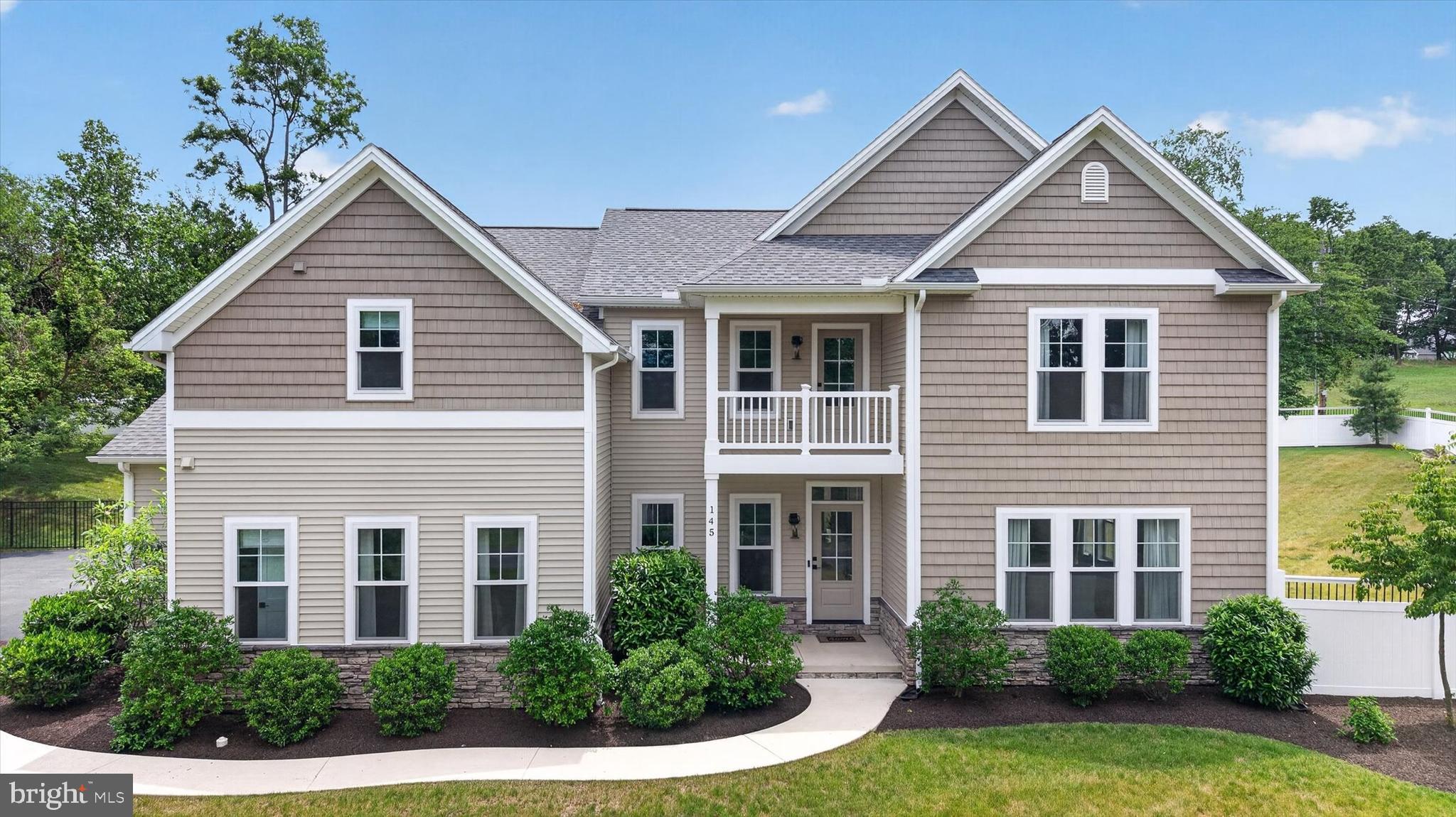 Elegance and style - this beautifully crafted estate home fills your wishlist at an incredible value for a newly built luxury home in Cumberland Valley schools.  Boasting a central location but tucked away in nature, experience elevated views of the Conodoguinet Creek from the second floor balcony.  Your new 3,300+ sqft home has 5 generous bedrooms, 4.5 baths, including a 1st floor suite on almost 1.5 acres of land in this small 4-lot subdivision.  Details of luxury are at every turn inside the home: Oversized 3 car garage w/ epoxy floors, energy efficient Anderson windows, duel-fuel/zone heating system, tankless water heater, two story foyer with double sided stairway, hardwood floors, 8' solid-core doors and custom millwork, custom closets and new carpet on 2nd floor.  The unique custom floor plan also has a flex space on the first floor that can be used as an office, playroom, or bedroom. The flex space features a walk-in closet, full bath, and oversized 6' windows. The kitchen is a chef's dream come true, complete with a 36" range, commercial grade true vented hood, walk-in pantry, high end appliances, a spacious island with an impressive quartz waterfall counter, and a wall of windows to overlook the patio and backyard. The kitchen opens up to the living room filled with plenty of natural light, gorgeous hardwood floors, gas fireplace, and custom wood beams. The open concept dining and formal living room have gorgeous views of the creek. The second floor primary bedroom is a true luxury escape. Enjoy your morning coffee, or favorite beverage, from your second floor drink station with direct access to a covered balcony that overlooks the creek. The primary bedroom shares the same views, along with a trayed ceiling, 2 walk-in closets, and a luxury bathroom. The primary bath has a large soaking tub, private toilet area, and dual vanities with makeup area. The primary shower features wall to ceiling tile, bench, a rain showerhead, standard shower head, and body sprayer. The second floor offers another large bedroom that includes its own walk-in closet and full bath. Two additional bedrooms have walk-in closets and share a full bath.  Surrounded by a new fence and next level rear landscaping, you won't be disappointed!