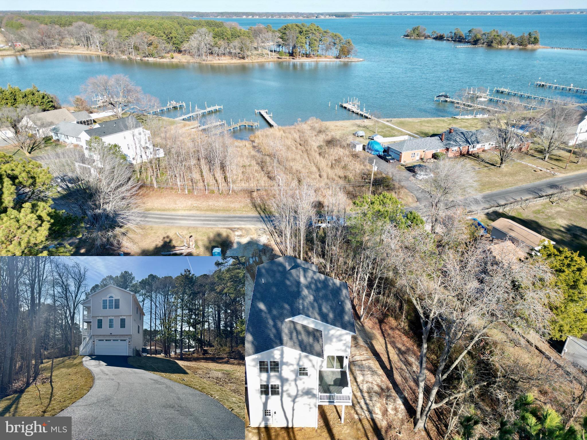 Coastal Elegance Near the Bay – New Construction on Kent Island 
Welcome to 135 Somerset Rd, where stunning views meet modern craftsmanship. This newly constructed Coastal-style home is situated on over half an acre with sweeping vistas of No Name Creek and Eastern Bay. This move in ready home is your chance to own a brand-new home with thoughtful design and premium features throughout.
✨ Property Highlights:
Spacious Lot: 0.56 acres with bay and creek views, tucked into a serene setting in Kent Island Estates.
Elegant Exterior: Eye-catching stonework, extensive trim details, and a welcoming front porch.
Oversized Garage: Attached 2-car garage with tall ceilings, fits a crew cab truck with 8’ bed! Includes two semi-conditioned rooms and an additional rough-in for a full bath—perfect for a workshop or additional living space.
Charming Interior Finishes: Full window trim with colonial headpieces, luxury vinyl plank and tile flooring, and vaulted ceilings in the primary suite.
Primary Retreat: Wake up to water views, a large walk-in closet, and a beautifully trimmed vaulted ceiling.
Deck Life: Three decks offer plenty of space to enjoy the outdoors and soak in the views.
Modern Kitchen: Featuring stainless steel appliances – dishwasher, microwave, electric oven/range, range hood, and exhaust fan.
