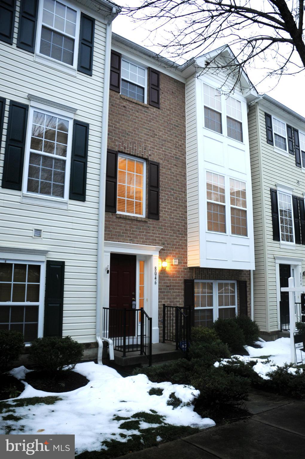 New paint/carpet.1952sf. 4 bdrm, 3 1/2 Ba townhome. Gourmet kitchen, gas stove, corian cntrtops w/island. SGD to deck. 2' bump-out =s extra room in bdrm. wired surround sound. Luxury mstr, 2 walk-in closets + Garden bath w/jetted tub. Private first floor bdrm suite + full ba. Double car garage + keyless entry. Pool membership available. community mows your grass! close I-295/route 198. Ft Meade.