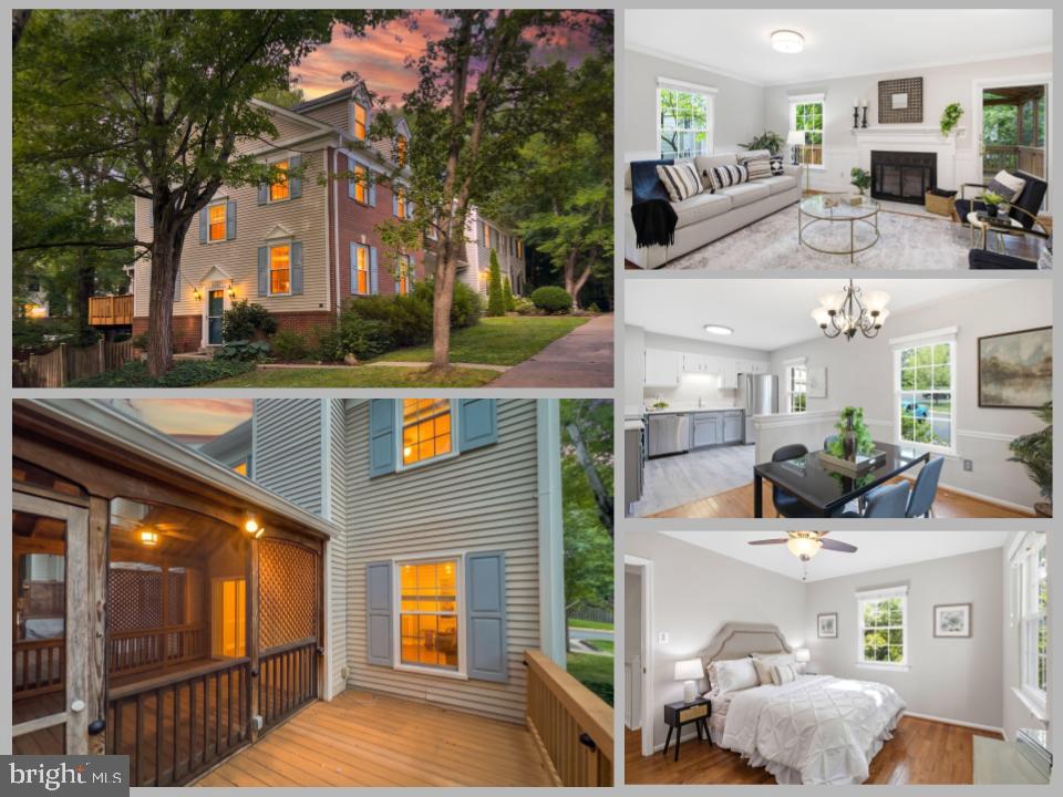 *Open Houses: 1-3 PM Saturday, June 27 | 1-4 PM Sunday, June 28.*

Welcome to 10869 Oak Green Court — a beautifully situated end-unit townhome in the heart of Burke Centre, offering bright living spaces, a private wooded setting, and access to one of Burke’s most sought-after communities.
The main level features a spacious living room complete with a fireplace and hardwood floors that flows effortlessly into the dining area and kitchen. The kitchen offers ample cabinet storage, generous counter space, and stainless steel appliances. Just off the living room is one of the home's standout features — a huge screened-in porch that expands the living space and creates a seamless indoor-outdoor connection.
Stepping outside, the screened-in porch is complete with a ceiling fan, lighting, and a dedicated grilling area. Whether enjoying a quiet morning coffee, relaxing with a book, or hosting friends and family, this versatile space offers exceptional privacy and a peaceful wooded backdrop rarely found in townhome living.
Upstairs, the primary suite provides a comfortable retreat with an en-suite bathroom and a light-filled walk-in closet featuring built-in storage. Two additional generously sized bedrooms and a second full bathroom offer flexibility for family, guests, or a home office.
The finished lower level expands the home's living space with a large recreation room, making it an ideal setting for movie nights, a playroom, workout area, or additional entertaining space. A spacious laundry room provides excellent storage, while the walk-out lower level leads directly to the private fenced backyard backing to mature trees.
Located within the highly desirable Burke Centre community, residents enjoy access to miles of walking and biking trails, community pools, tennis courts, playgrounds, ponds, and beautifully maintained common areas. Commuters will appreciate the convenient access to Fairfax County Parkway, Route 123, Braddock Road, I-495, and I-395, as well as nearby Burke Centre VRE and Metro connections for travel into Washington, D.C., Tysons, and throughout Northern Virginia. Shopping, dining, and everyday conveniences are just minutes away at Burke Centre Shopping Center, Burke Village Center, and other nearby retail destinations.