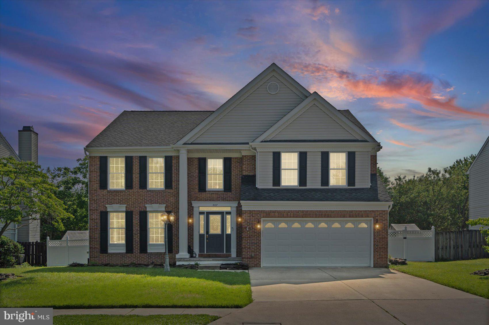 Stunning, beautifully maintained and move-in ready 6BR/3.5BA Colonial located on a sprawling manicured lot in the desirable neighborhood of Cedarside Farm. Pull into the double wide driveway, park just outside the attached two-car garage, and enter your new home.  Step inside a home filled with natural light, gleaming hardwood floors, high ceilings, crown molding, chair rail molding, a neutral color palette, and an impressive entry. The main hallway offers you a view into the sunken formal living room, which features columns and a wide opening into the formal dining room.  After passing the two-story view of the staircase to the second floor, step into the open concept heart of the home which features a large family room with a stone feature wall and a gas fireplace, a cozy breakfast nook, and a glamorous kitchen.  The kitchen offers plenty of wood cabinets including a pantry cabinet, stainless steel appliances including a gas cooktop and a single wall oven, beautiful stone countertops with a complementing tiled backsplash, a double stainless sink under two corner windows, and a peninsula separating the kitchen from the breakfast nook.  In addition to all this, the main floor features a spacious laundry room off the kitchen, a half bath, garage access, and a spacious guest bedroom.  On the second floor are three sizable bedrooms with a full bath featuring a double sink vanity and a grand sized primary suite. Enter the primary suite through French doors that lead into a spacious room ideal as a home office or nursery. Then another set of French doors leads into your own private suite, which features a grand sized room with a walk-in closet, and a private en suite offering a walk-in shower, a deep soaking tub, and a double sink vanity.  From the second floor landing you have a stunning view of the main floor below. The lower level is finished offering additional living space that features a large family room with a wet bar and mini fridge, a full bath with a walk-in shower, a large recreation room, utilities, storage, and a walk-out to the fenced yard. From the main floor step outside to your own private oasis featuring an in-ground pool surrounded by a large concrete patio that extends to a basketball half-court, a shed, and plenty of room for entertaining family and friends.  This move-in-ready home is ideal for any new homeowner and is located close to shopping, restaurants, and commuter routes.