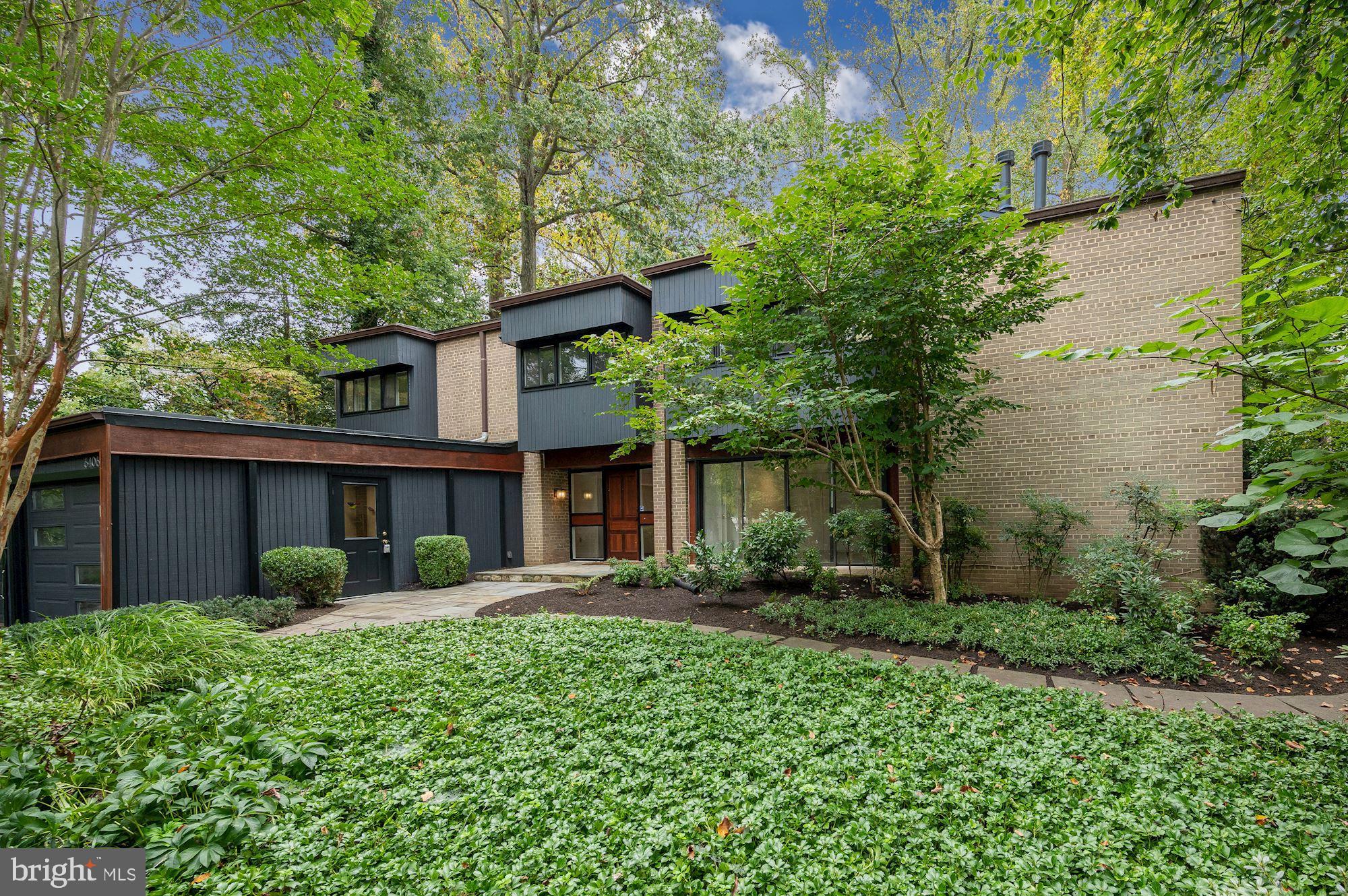 Welcome to 6406 Wiscasset, a stylish Mid-century Modern home sited on an exceptionally private 1/3rd acre lot.  Located on an exclusive cul-de-sac, serenity abounds with views of mature trees and specimen plantings.  

Upon entry, the architectural uniqueness is evident where one is greeted with a handsome slate floor and solid timber staircase leading to the main level.  Once entering the living room, the expansive light-filled house is a joy to behold, with floor to ceiling glass windows and doors and wide-open spaces, allowing for optional décor throughout.  The heart of the home, the kitchen, has been newly renovated and opens to the family room and breakfast room, also offering access to the spectacular stone patio and luscious backyard.  Upstairs boasts 5 bedrooms and 3 full bathrooms and the entry level offers 1 bedroom and 1 full bathroom, along with a large office, mudroom and laundry room.

With the idyllic setting and gorgeous views, it’s easy to forget the home is located in such a desirable close-in location, just a short distance to downtown Bethesda, Georgetown, Virginia and the Capital Crescent Trail.   6406 Wiscasset is an opportunity not to be missed.