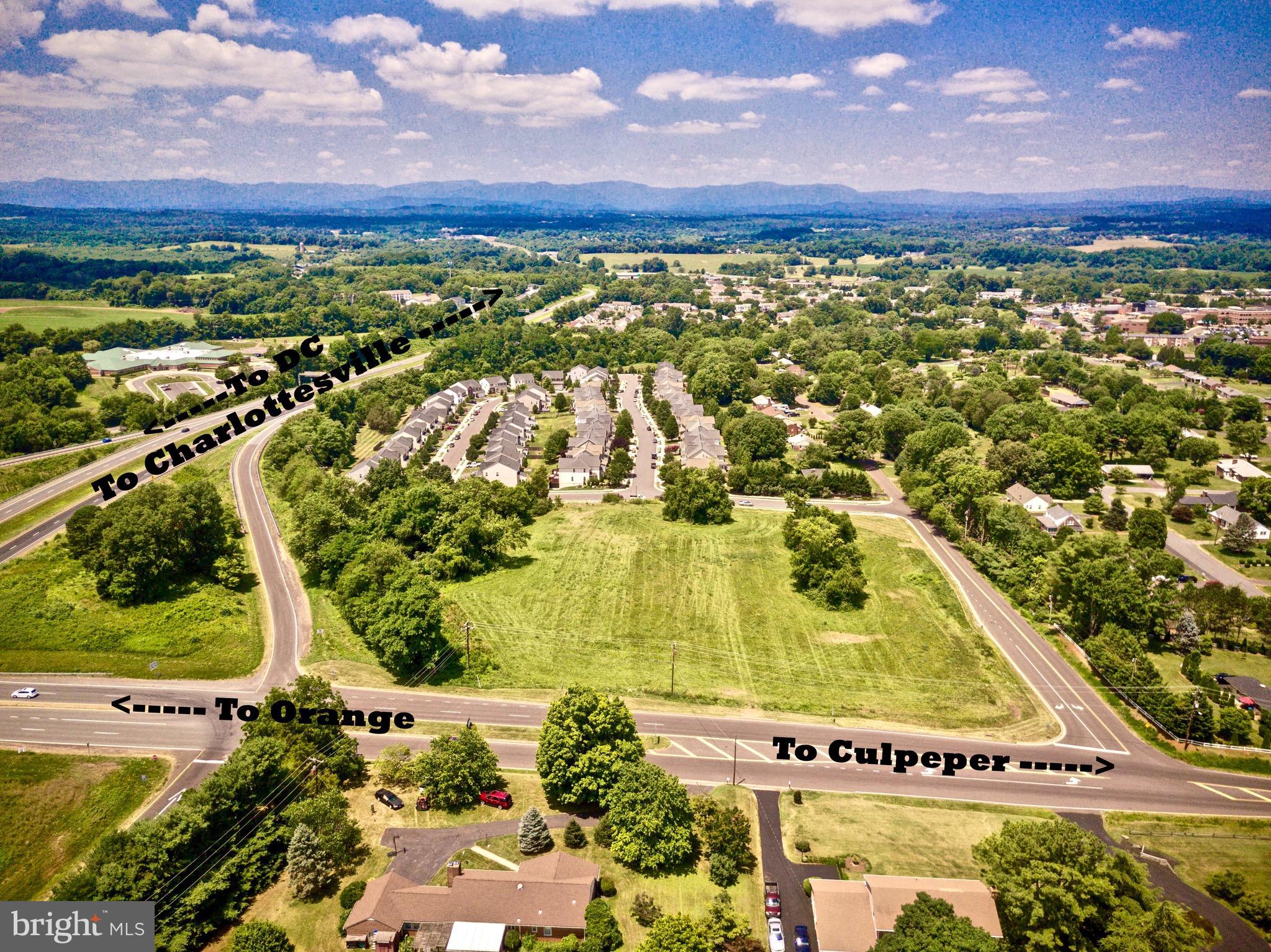 A very rare offering that is within the Town Limits, Commercial Zoning, Full-Serviced Site, and at a major highway interchange. The Blue Ridge Mt. views from this Site are unparalleled! Perfect development uses include Hotel, Condos, Medical offices (very close to Medical Center), Restaurant and Commercial Center (Traffic = 35,000 per day transient plus local). Minutes from all services.