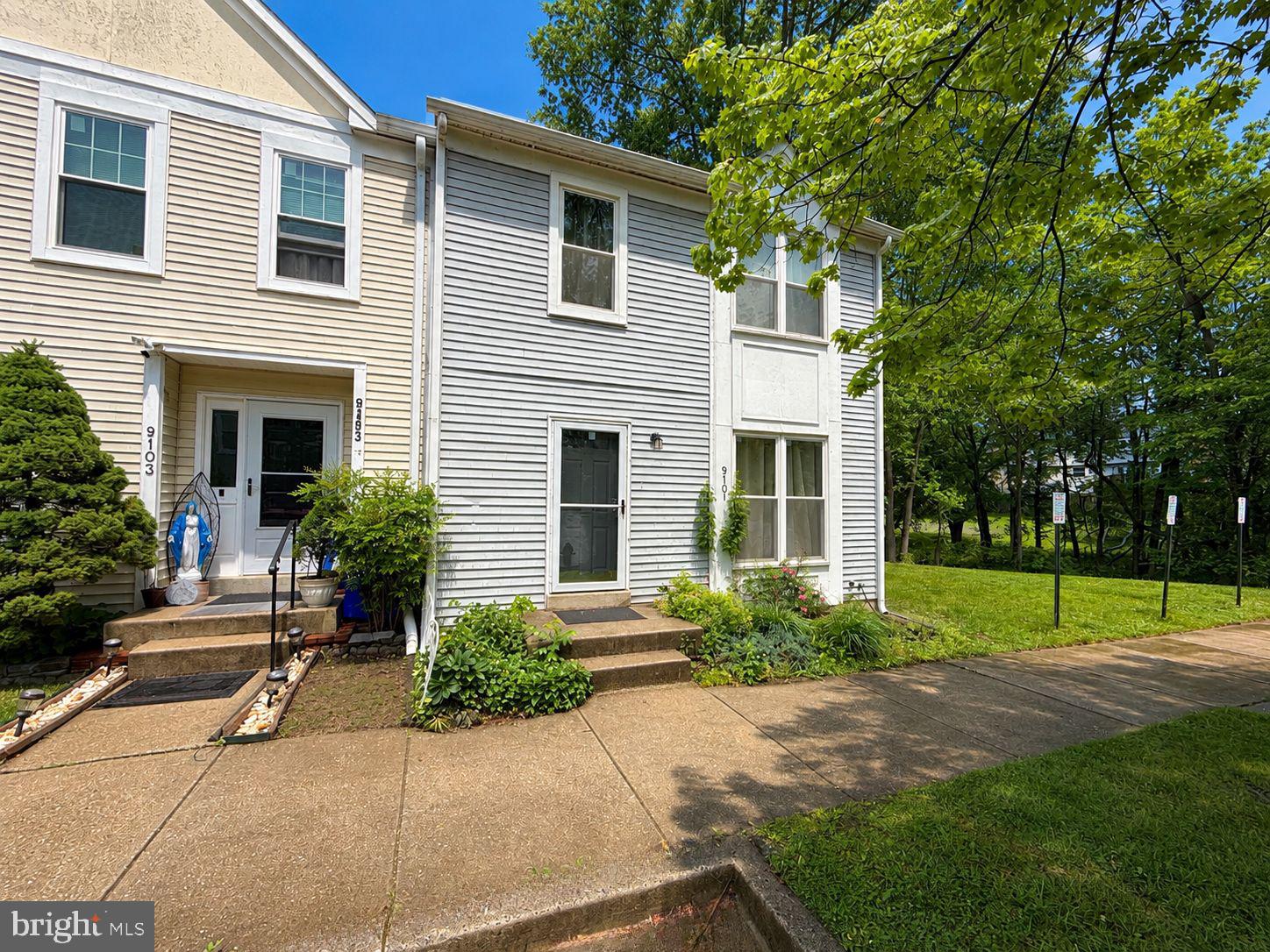 Discover this charming Colonial townhouse nestled in the desirable Charlene community. This beautifully maintained and freshly painted home features 3 spacious bedrooms and 3.5 baths, offering ample space for relaxation and entertainment. The open floor plan seamlessly connects the inviting dining area to a galley kitchen equipped with stainless steel appliances, perfect for culinary enthusiasts. Enjoy cozy evenings by the fireplace, or unwind on the deck overlooking a the spacious flat yard and serene wooded views. The fully finished basement adds versatility, ideal for a home office or recreation space. With a level lot and no thru street, this property ensures peace and privacy. Located in a suburban oasis, residents benefit from nearby parks, restaurants, shopping and a bus stop a block away. Experience the perfect blend of comfort and convenience in this delightful home!