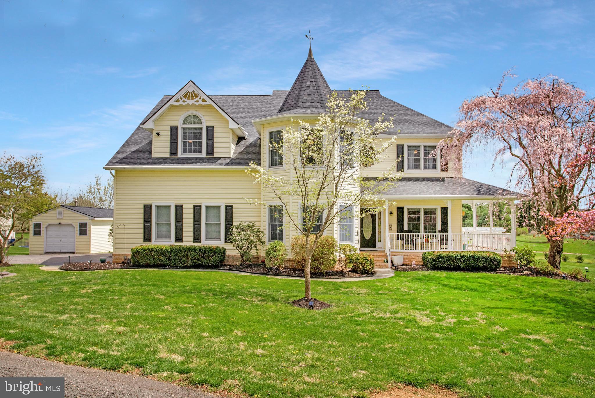 This beautifully maintained Victorian home offers the perfect blend of historic charm and modern luxury, set on 2.5 acres overlooking Geneva Farm Golf Course. Upgrades to the exterior include NEW ROOF on House, Shed and Pool House.  NEW HVAC was also installed in 2023.

With 5 bedrooms and 4.5 baths, this spacious residence features a welcoming wraparound front porch,  wood floors,  crown molding, vaulted ceilings and an intercom system throughout the house. The gourmet kitchen boasts stainless steel appliances, granite countertops, a large island, and a sunlit eat-in area with French doors leading to the large outdoor deck. The main level is complemented by a formal dining room, a sitting room, a spacious laundry room, and an office (that could be converted into a 6th bedroom). The living room has a cathedral ceiling, large windows with tons of sunlight, and a gas fireplace.  Dual staircases lead upstairs to an oversized primary suite with French doors, a large sitting area, a fireplace, and a spa-like soaking tub and shower. There are 2 generously sized bedrooms with a Jack and Jill bath for added convenience and a separate bedroom with its own en suite bath. 

The finished basement adds versatility with a full bedroom and bath, a stylish bar area, and a large space for entertainment. Outdoor living shines with a private, fenced 20 x 40 in ground pool, a pergola with a firepit, and a pool house—ideal for relaxing or entertaining guests. 2 car attached garage, with a separate garage/ workshop with electricity that could serve multiple uses.