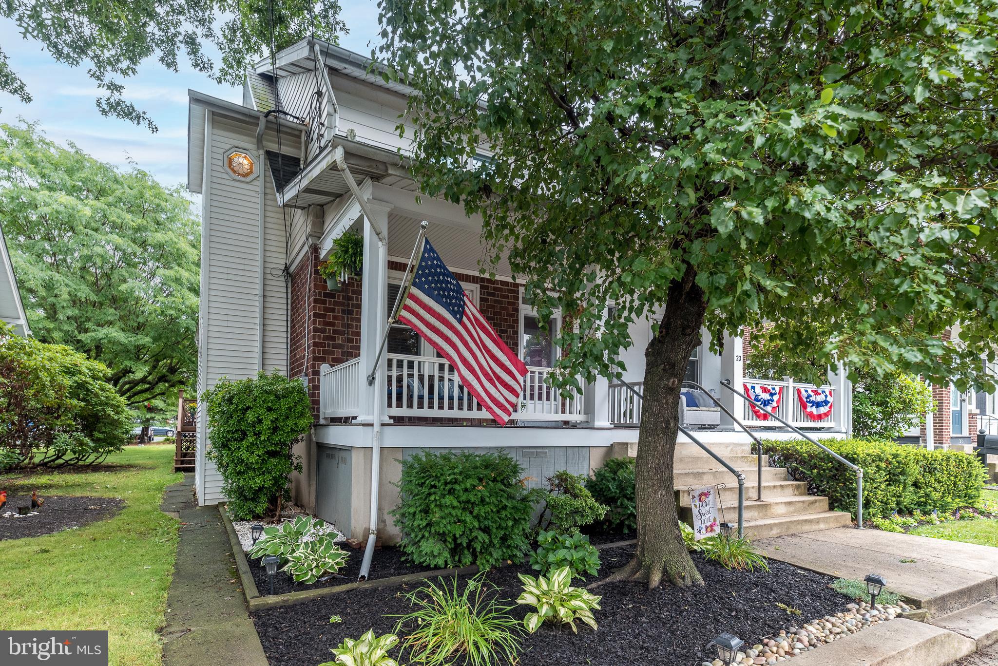The wait is over! Welcome to 21 S 7th St.  in the quaint boro of Quakertown, Bucks County Pa . 
Beautifully remodeled by the current owners, this spacious 4-bedroom, 2.5-bath twin blends timeless character with modern updates. A welcoming front porch entry invites you inside, where you'll discover refinished hardwood floors, stunning new ceilings, updated molding, and thoughtfully designed finishes, creating a fresh and inviting space to enjoy for years to come.
The spacious living room flows seamlessly into the dining room, creating an open and inviting layout ideal for everyday living and entertaining. Part of the wall was thoughtfully removed to open the space to the kitchen, enhancing natural light and improving the overall flow of the main level.
The stunning new kitchen opens seamlessly to the dining area, providing the perfect space for cooking, gathering, and entertaining. The kitchen features, 42 in cabinets, granite leather countertops , stainless steel appliances & a wood plank ceiling. The powder room has been expanded to include a large storage closet, adding both convenience and valuable functionality. Stylishly updated bathrooms and generous living spaces throughout the home make it as practical as it is beautiful. Step upstairs to the second floor which offers a large primary bedroom with walk in closet & attached bathroom with new shower. Two additional bedrooms with ample closet space & a full bathroom with tub/shower complete this level.
The finished third level, currently used as a home office, offers endless possibilities. Whether you need a  bedroom, playroom, game room, media room, fitness space, or additional living area, this versatile space can easily adapt to your lifestyle. Enjoy entertaining on the rear deck and spending time in the backyard. A detached garage provides additional storage and off-street parking. There is a carport as well. Some additional updates include new furnace 2020, replaced A/C handlers 2021, new attic insulation & plank ceiling, in the 3rd floor, replaced front porch roof , bathroom addition roof ,& back porch roof 2022,  new sump pump & dryer venting 2025.

Conveniently located near shopping, restaurants, schools, and major commuter routes, this beautifully renovated Quakertown twin offers the perfect combination of space, style, and location. Don't miss your opportunity to make this exceptional home yours! No HOA Fees! Welcome Home!