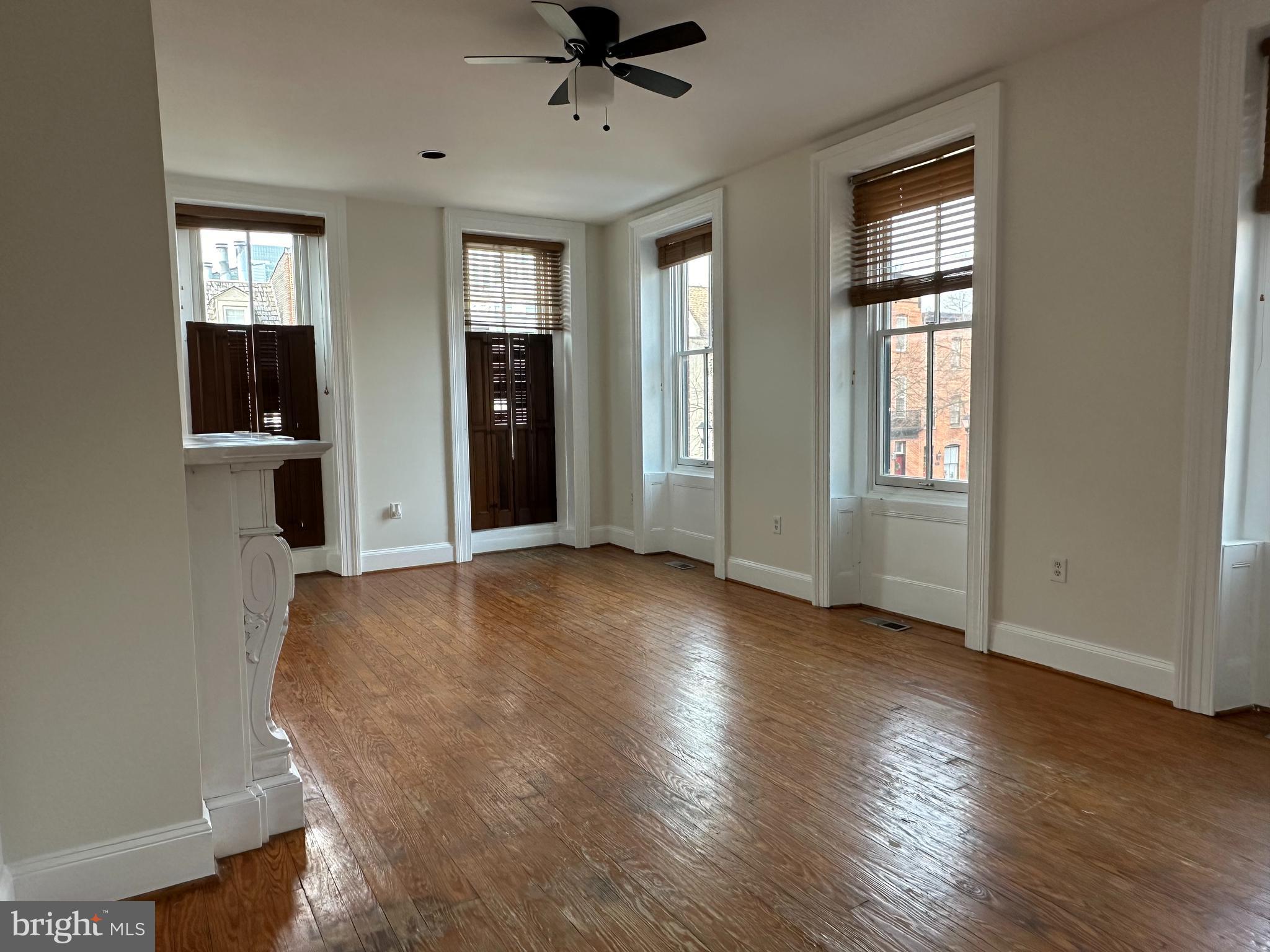 Wonderful 1 bed 1 bath apartment in a quiet and beautiful building in the heart of Historic Fell's Point! This is a lovely, large apartment with tons of natural light, high ceilings, beautiful original hardwood floors, a remodeled kitchen and bathroom, and fresh paint throughout. This apartment also has a private rooftop deck with 360 degree views of Fell's Point and the beautiful Baltimore water front. Steps from all of the best restaurants, cafe's, and shops in the city.