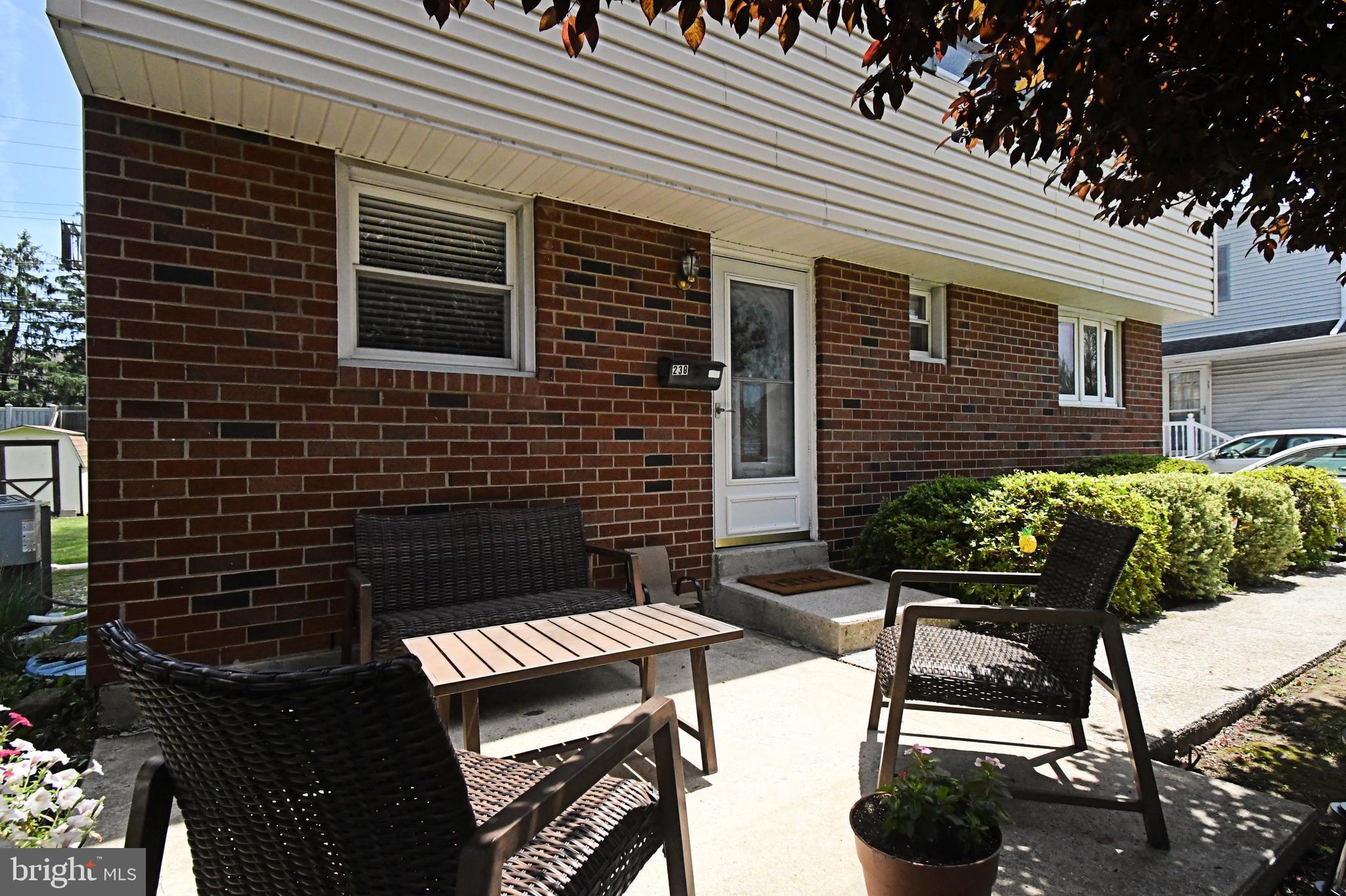 Immediate possession!!! Welcome to 238 Fox Run Road, a well maintained Colonial nestled in the desirable  Candlebrook neighborhood  in King of Prussia. This is not a drive by, you must see the care and attention these sellers give this immaculate home!  Step inside from the welcoming front patio to discover a  spacious living room with gas burning stove, a formal dining room perfect for gatherings  and a convienient first floor powder room. One of the home's standout features is the newer sliding glass door leading from the dining room to the also newer Trex deck, creating the perfect space for outdoor dining, entertaining or simply relaxing while overlooking the peaceful fenced backyard. The updated  kitchen offers oak cabinetry,  granite countertops and an abundance of cabinets including an island with stool seating. Upstairs, the spacious main bedroom features a custom wall-length walk-in closet.  Two additional well-sized bedrooms provide comfortable accomodations, with one bedroom also offering a walk-in closet and an updated  ceramic-tiled hall bath. The partially finished basement provides plenty of storage and a dedicated laundry area. Some additional updates/features include:  all bedrooms have ceiling fans, 3 year old A/C system, brand new microwave and washer , original hardwood under carpet ( 1st and 2nd floors), gutter guards installed and pool table in basement is included. Situated in a conveniently accessible neighborhood, this home offers access to major transportation routes, such as I-76, 476, and the PA Turnpike. You're minutes away from the King of Prussia Mall, Historic Valley Forge National Park, Wegmans Town Center, and the Upper Merion Community Center with outdoor pools. Nearby Candlebrook Elementary and Upper Merion Middle and High Schools add to the convenience. Plus, you can enjoy the walking path around the township pond and gazebo, with the park, playground, and library practically in your backyard.  Enjoy the benefits of residing in the  Upper Merion School District and take advantage of the low Upper Merion taxes. Easy to show, call for your appointment today!
