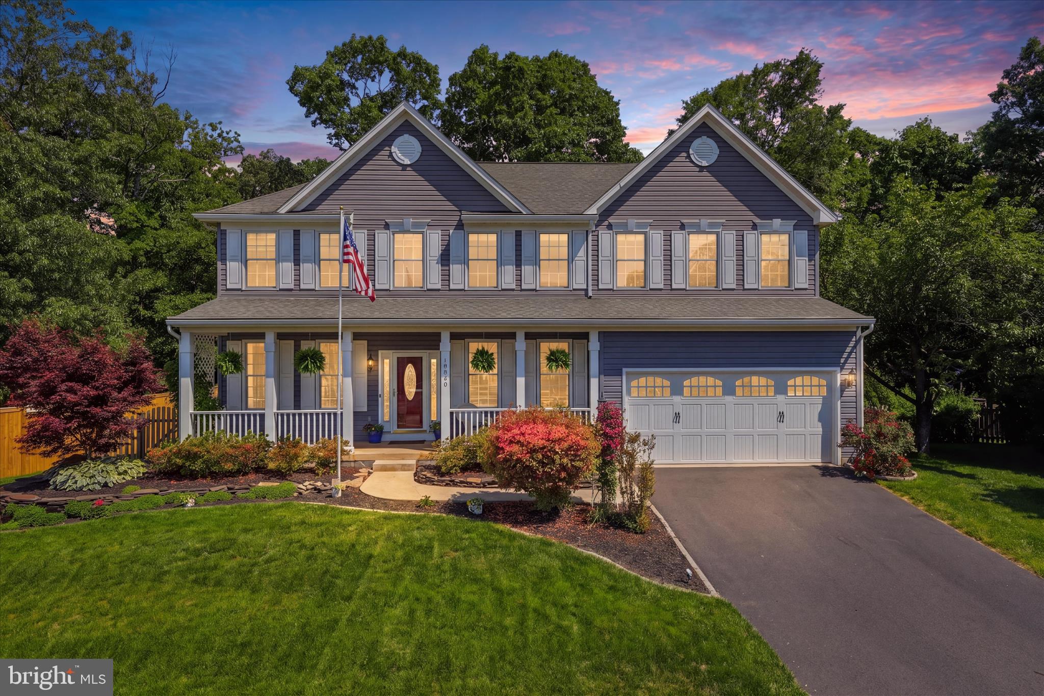 This charming Colonial home with a welcoming front porch, in the desirable Great Oak subdivision offers a perfect blend of comfort and elegance. Step inside to discover a spacious and bright, open floor plan, main level office/library, creating an inviting atmosphere. The large open kitchen with center island and breakfast area are perfect for the culinary enthusiasts having plenty of space to include the well appointed corner pantry. Enjoy the warmth of the fireplace in the two story family room, or retreat to the luxurious primary suite with a walk-in closet and en-suite bath. The fully finished basement with walkout stairs provides additional living space, ideal for an in-law suite with full wet bar, additional den/hobby room. The entire basement is perfect for  entertainment or relaxation. Outside, the extensive patio and hot tub create a serene oasis, while the landscaped yard backs to tranquil trees, offering privacy and natural beauty. With a two-car attached garage and a cul-de-sac location, this home is a true gem. Experience the perfect blend of indoor and outdoor living in this exceptional property!
Recent updates:
2026 Fresh paint and trim @ main level .
2026 Refinished hardwood floors.
2025 Dishwasher and microwave.
2024  Water heater, basement .carpet and paint. 
2023 Driveway 
2022 New custom patio, hot tub (2025 new pump), Trex stairs from kitchen to patio.
2021 Lennox HVAC, ceramic tile flooring @ kitchen, new windows throughout, new basement sliding glass door, new front door.