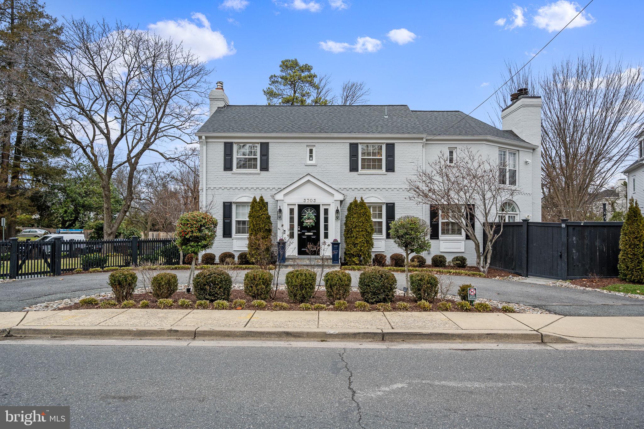 Welcome to this updated, stylish and exquisitely cared-for Chevy Chase home. From the moment you enter the vestibule you will understand the forethought and attention to detail that went into the designs and updates. Surrounded by very large homes, this beauty is both elegant and right-sized for a Section 3 residence; it stands-alone in a picturesque setting. The 4-bedroom, 3.5 bath home has been tastefully and stylishly modernized while still retaining the period charms and touches. The kitchen designed by Jennifer Gilmer offers built-in cabinets and appliances including a Wolf gas stove, SubZero refrigerator and freezer drawers, spacious countertops and an open concept featuring area with a built-in bench seating. The kitchen eating area flows into the rounded family room centered around a magnificent wood burning fireplace. Currently used as a combo breakfast area and family hang-out space, the room is flexible to your lifestyle. The family room features built-in bookcases and storage cabinets with walls of windows overlooking the patio and garden. A dual-set of French doors lead to the enclosed and professionally lit and landscaped patio. The patio is so private and hidden from the street that it makes you feel as if you are in your own oasis. It's a large space that can easily accommodate lounging, meals and comfortable entertaining.

The main level presents a formal and comfortable Living Room with a new gas fireplace surrounded by a beautiful mantel. An addition, just a few steps down from the Living Room, brings you to another circular space that is currently used as a formal Dining Room. Surrounded by full-length windows, the room overlooks the garden and is very warm and traditional. Because the flow is very modern the Dining Room and Family Room are flexible in space and use... choose to use as a sunroom, breakfast room, hang-out gathering space either formal or casual!

The Owners' Suite is separate from the other three bedrooms on the second level and offers a custom bath w/ spacious shower, smart phone remote controlled heated floors, a walk-in closet and cathedral ceilings with a skylight with remote control blinds. The suite is very spacious and can support large furniture, king-sized beds and a sitting area.

The three other bedrooms on the upper-level are modern, stylish and each are slightly unique from the other. One of the bedrooms offers a built-in desk and shelving area and another bedroom features high turret-like ceilings in a rounded room.  The fourth bedroom is perfect for a nursery or office space. All bedrooms feature ceiling fans and overhead lighting.  The finished Lower Level offers a tiled floor TV Room or exercise area with plenty of storage, laundry room, and a full bath. 

PEPCO performed a Green Efficiency Inspection and all recommendations were completed including spray foam in the attic areas. The upgraded gutter, downspout and drainage system has a guaranteed contract which is transferrable to the next homeowner.  Additional upgrades since 2020 include a full home water leak sensor system, ethernet outlets in every bedroom and throughout the house, an integrated Ring alarm, motion sensor and thermostat system, upgraded electrical outlets throughout, additional insulation installed and home weather-sealed in basement crawlspace and attic plus an electric vehicle charging station conveniently hidden from the street. Garden landscaping has been upgraded to provide a wall of privet for additional privacy as well as full season blooming plants creating an English garden paradise. The corner location is fenced and provides an expansive side yard. A circular driveway provides off-street parking for up to 4 cars.

Selling in As Is Condition -- which is EXCELLENT!!!!