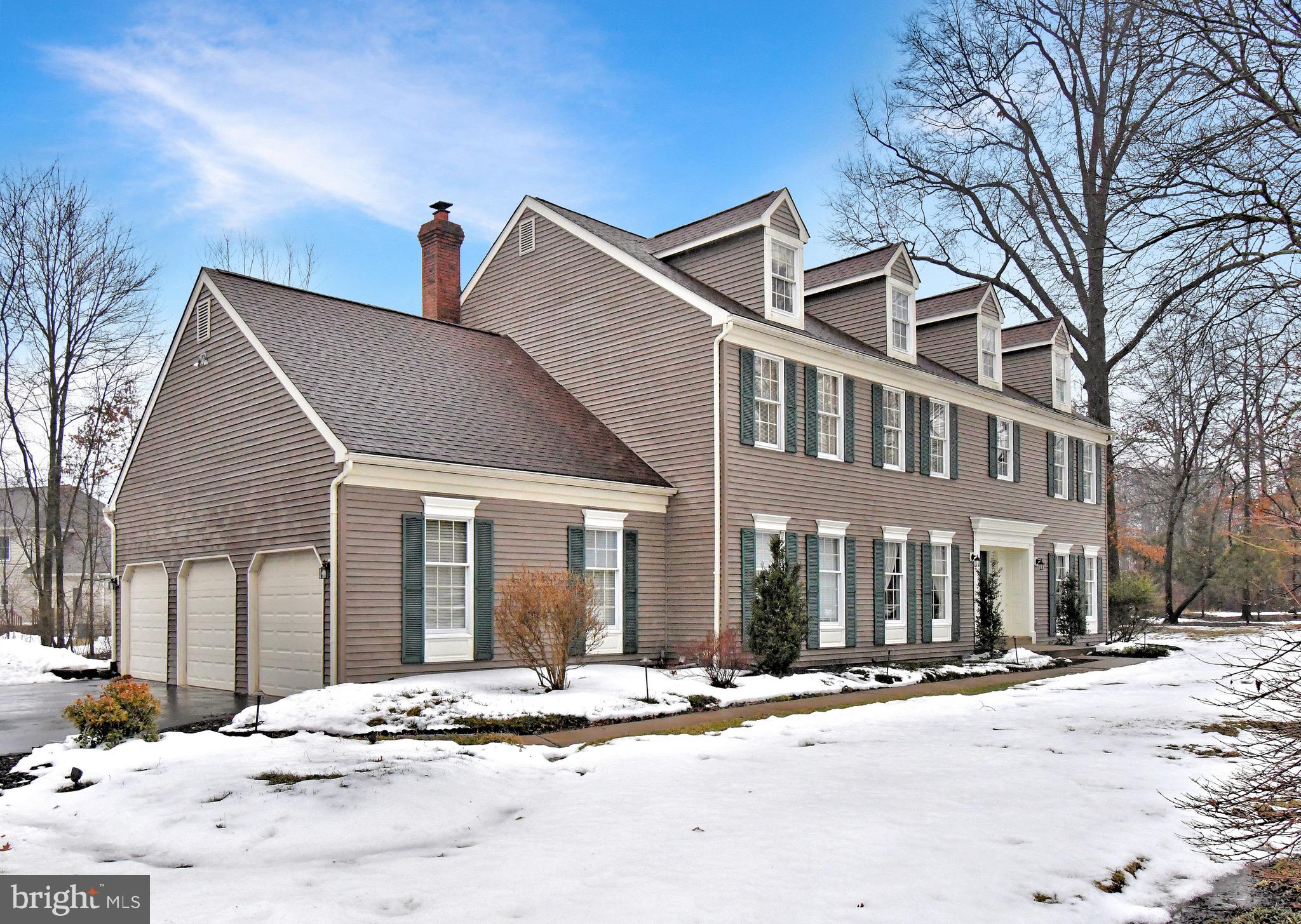 Welcome to 1636 Stonington Court, an exceptional center hall Colonial in the highly sought-after Gwynedd Knoll community of Lower Gwynedd Township, located within the award-winning Wissahickon
School District. Offering 4 bedrooms, 2.5 baths, and 3,636 square feet of thoughtfully designed living space, this meticulously maintained home blends classic architecture with elevated modern comfort.
A distinctive entryway welcomes you with an elegant curved staircase, dormers, and custom paint and millwork that carry throughout the home. Nine-foot ceilings and hardwood flooring across the main level create a bright, open feel. The formal living and dining rooms provide refined entertaining spaces, while a private main floor office offers flexibility for remote work or study. A well-designed laundry and mudroom add everyday convenience
At the heart of the home, the gourmet kitchen is both functional and striking. Anchored by an enormous island designed for gathering and entertaining, the space features fully integrated Sub-Zero refrigeration and high-end appliances, a fireplace for added warmth and ambiance, and a generous dining area for everyday meals. Sliders lead directly to the stone patio, creating effortless indoor-outdoor flow for entertaining or relaxed evenings at home. The kitchen opens seamlessly to the impressive 21-foot family room with wet bar and fireplace, forming a true central hub for daily living.
Upstairs, the primary suite offers a private retreat with a dedicated bath and a large walk-in closet. Three additional guest bedrooms are filled with natural light and feature large closets with custom closet systems, providing both comfort and organization. Convenient storage over the oversized three-car garage adds valuable additional space.The  full basement  is protected by Dry Basement Technology.  Two HVAC systems, a full-house generator, newer vinyl siding,  roof and gutters were replaced in 2016. Professionally landscaped grounds with an irrigation system enhance curb appeal and outdoor enjoyment.
Life here unfolds with ease and elegance. Mornings begin in a sun-filled kitchen, coffee in hand at the oversized island, while afternoons flow from productive work in the private office to gatherings around the family room fireplace. Evenings transition seamlessly to the patio through sliding doors, hosting friends under the stars or enjoying quiet family dinners. In every season, this home supports both grand entertaining and comfortable everyday living in one of Lower Gwynedd’s most desirable neighborhoods.
Close to Rt 202 and 309.  So many great restaurants and shopping near by.