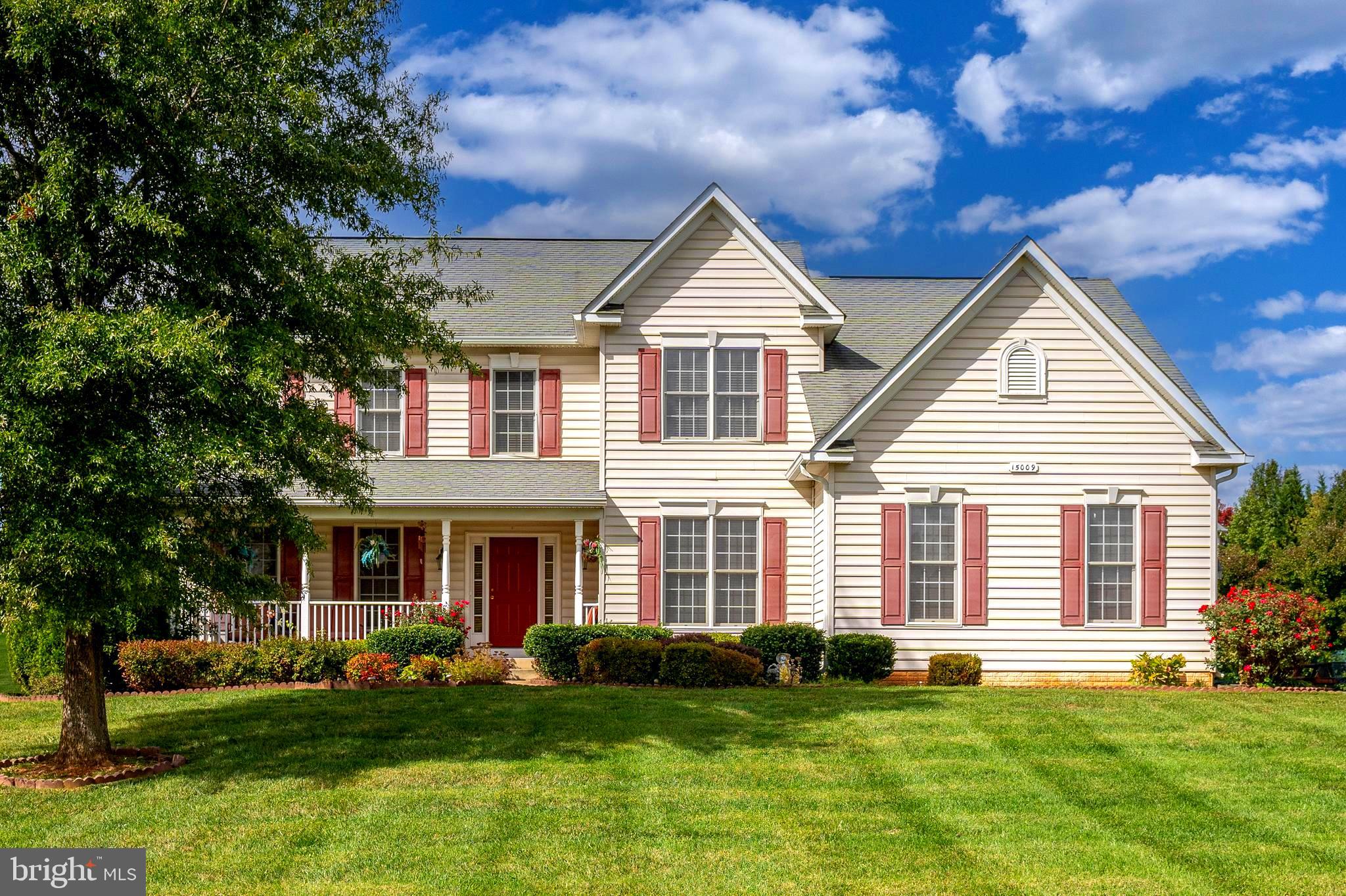 Welcome to this charming Traditional Colonial home. As you enter, you'll be greeted by two beautiful staircases, both at the front and back of the house, creating an elegant and inviting atmosphere. The grandeur continues with a two-story great room and a stunning two-story foyer.

 Situated on a generous lot of approximately 0.70 acres, it offers one of the largest yards in the neighborhood, providing ample space for outdoor activities and relaxation.

Step inside, and you'll find a wealth of features and comforts. The main floor boasts a formal living room and dining room, perfect for entertaining guests. The family room, complete with a cozy gas fireplace, is adjacent to the kitchen, which features newer appliances and a delightful breakfast area in between. Hardwood floors grace the entire main floor, adding warmth and elegance.

For added convenience, there is an office that can double as a guest bedroom, particularly suitable for visitors who may have difficulty with stairs. This room offers private access to a full hall bathroom. The kitchen is equipped with natural gas for heating, hot water, and cooking, and the home is two-zoned for optimal comfort.

Upstairs, the upper floor offers captivating views overlooking the foyer and family room. The primary bedroom is exceptionally spacious, and the accompanying primary bath is generously sized, featuring separate vanities, a shower, a jetted tub, and a walk-in closet measuring 14'x8'. Three additional bedrooms and another bathroom complete the upper floor, providing ample space for a growing family or guests.
The basement is unfinished but holds great potential with framed walls and rough-in plumbing for future expansion, allowing you to customize the space to your liking. A two-car side load garage offers convenient parking and storage.