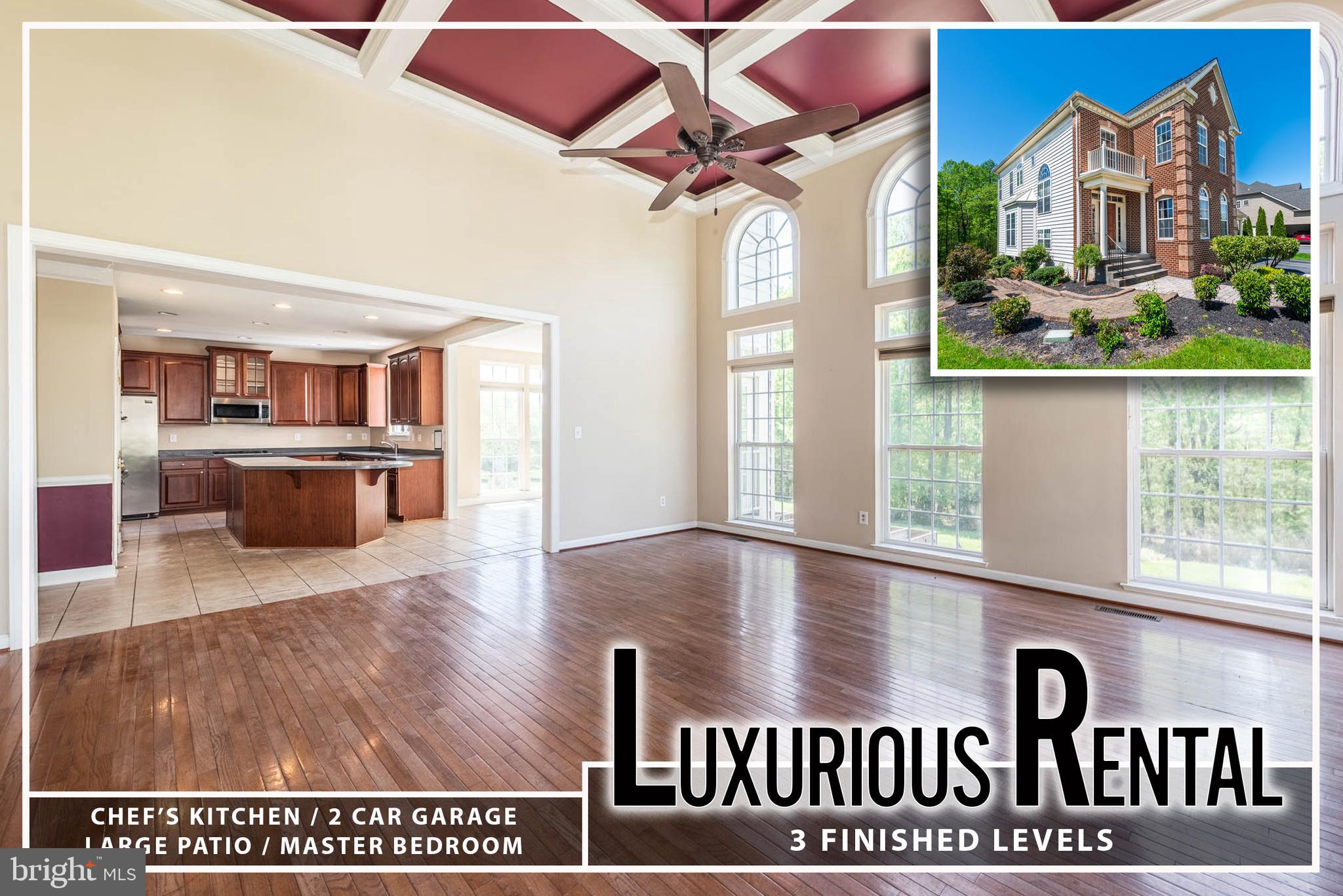 Stunning Luxury Rental with Over 5,000 Sq. Ft. of Elegant Living Space!
This exquisite home offers a gourmet island kitchen featuring double wall ovens, a sleek cooktop, and an abundance of cabinet space—perfect for any culinary enthusiast. The spacious family room boasts dramatic two-story ceilings and a cozy fireplace, flowing seamlessly into a light-filled sunroom. The main level also includes a stylish half bath for guests. Upstairs, you’ll find four generously sized bedrooms and three full baths, including an expansive Primary Suite complete with a sitting area, spa-like bath with whirlpool tub, and separate shower. The fully finished basement is an entertainer’s dream with a second family room, full kitchen, and a private theater room. Outdoor living is equally impressive with a large paver patio, built-in firepit, and a beautifully landscaped yard. Complete with a 2-car garage, this exceptional home offers luxury, space, and comfort in every detail.  Located close to tons of shopping, restaurants, and convenient to major roadways.  Must have good income and credit with no history of collections, evictions, or FTPR filings to be considered
